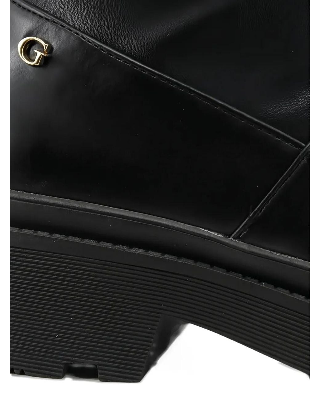 Guess Black Zip-Detail Over-The-Knee Boots