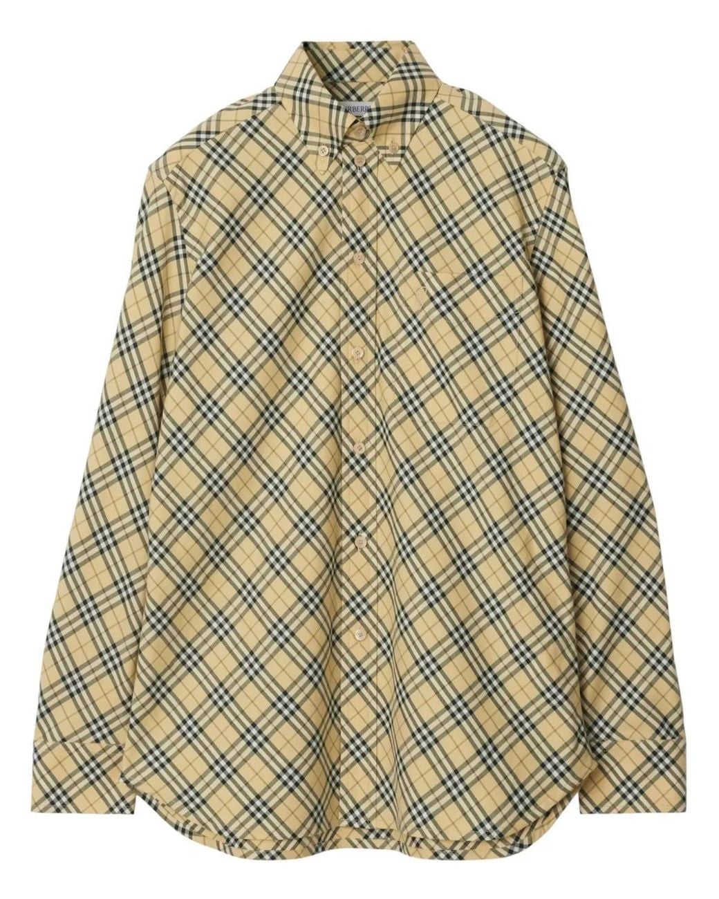Burberry Natural Check-Pattern Cotton Shirt