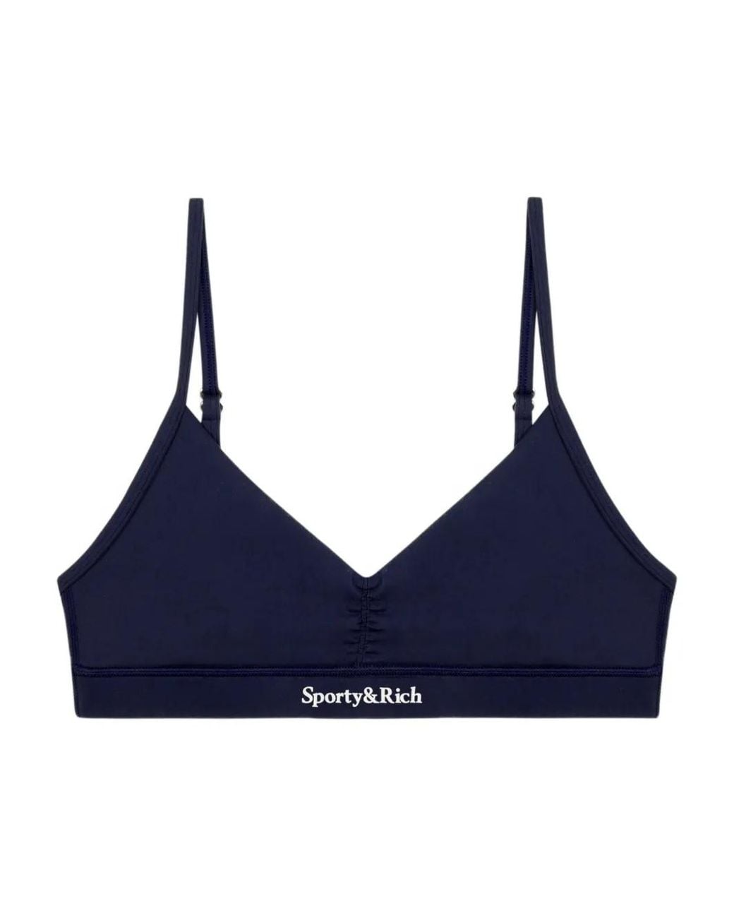 Sporty & Rich Blue V-Neck Performance Bra