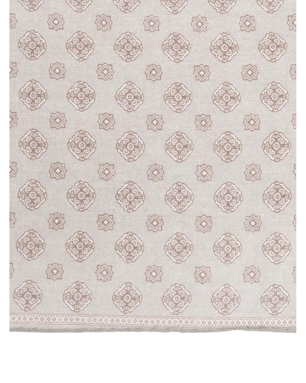 Eleventy Natural Patterned Pocket Square for men
