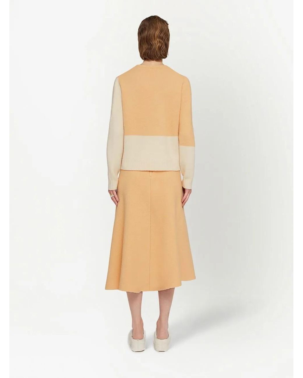 Jil Sander Natural Pull Imprimé À Design Colour Block