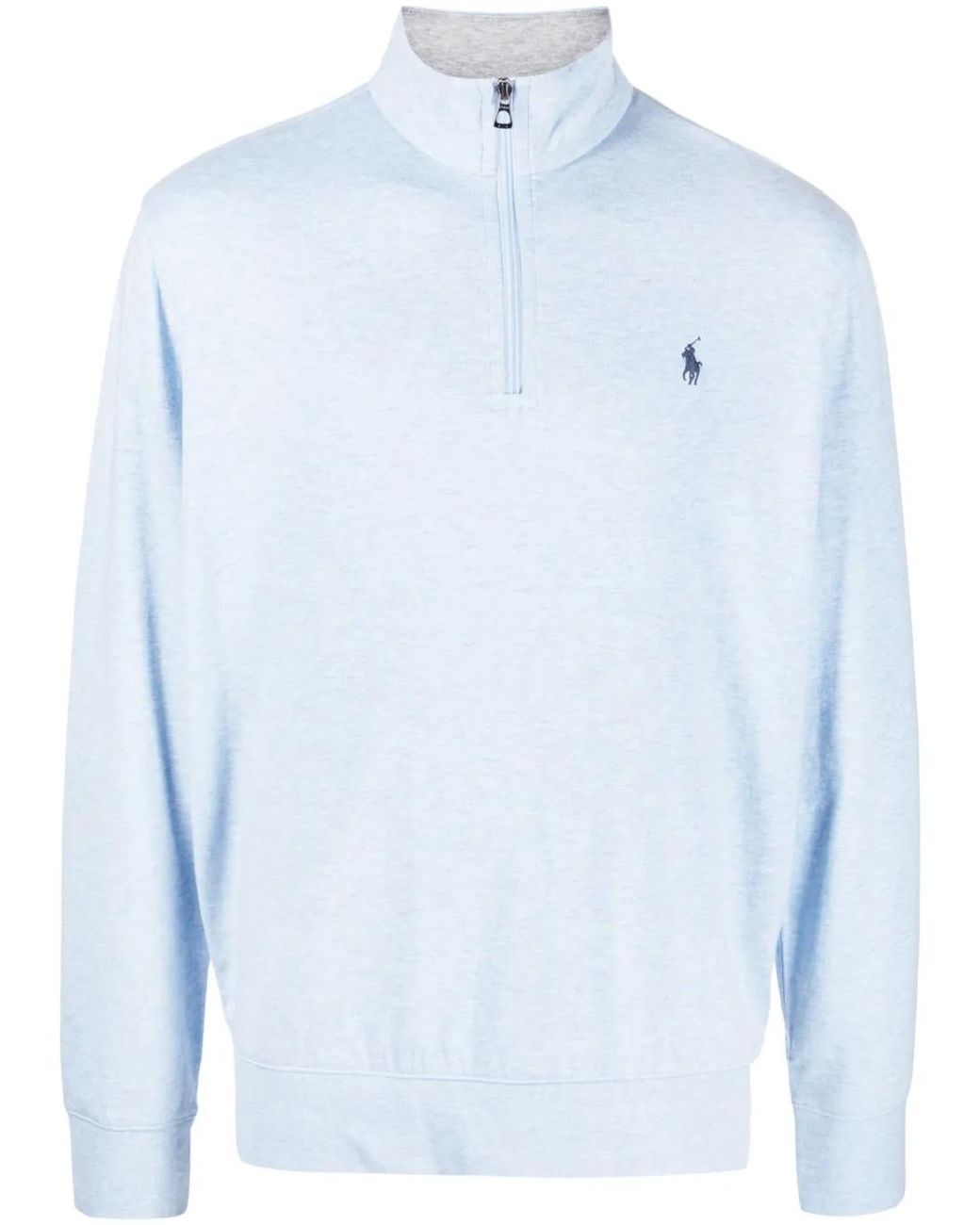 Polo Ralph Lauren Blue Half-Zip Cotton Sweater for men