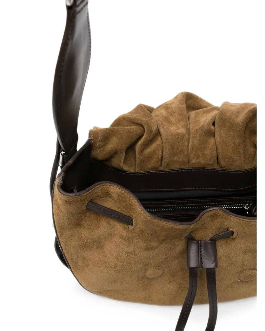 Isabel Marant Natural Bolton Beaded Suede Shoulder Bag