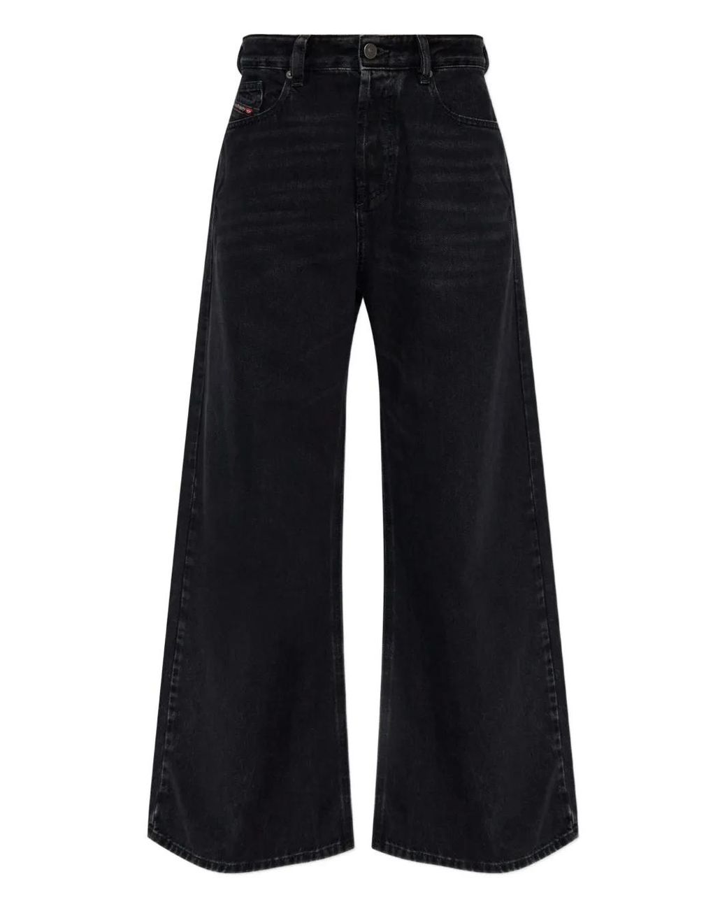 DIESEL Blue Wide-Leg Jeans With Five Pockets