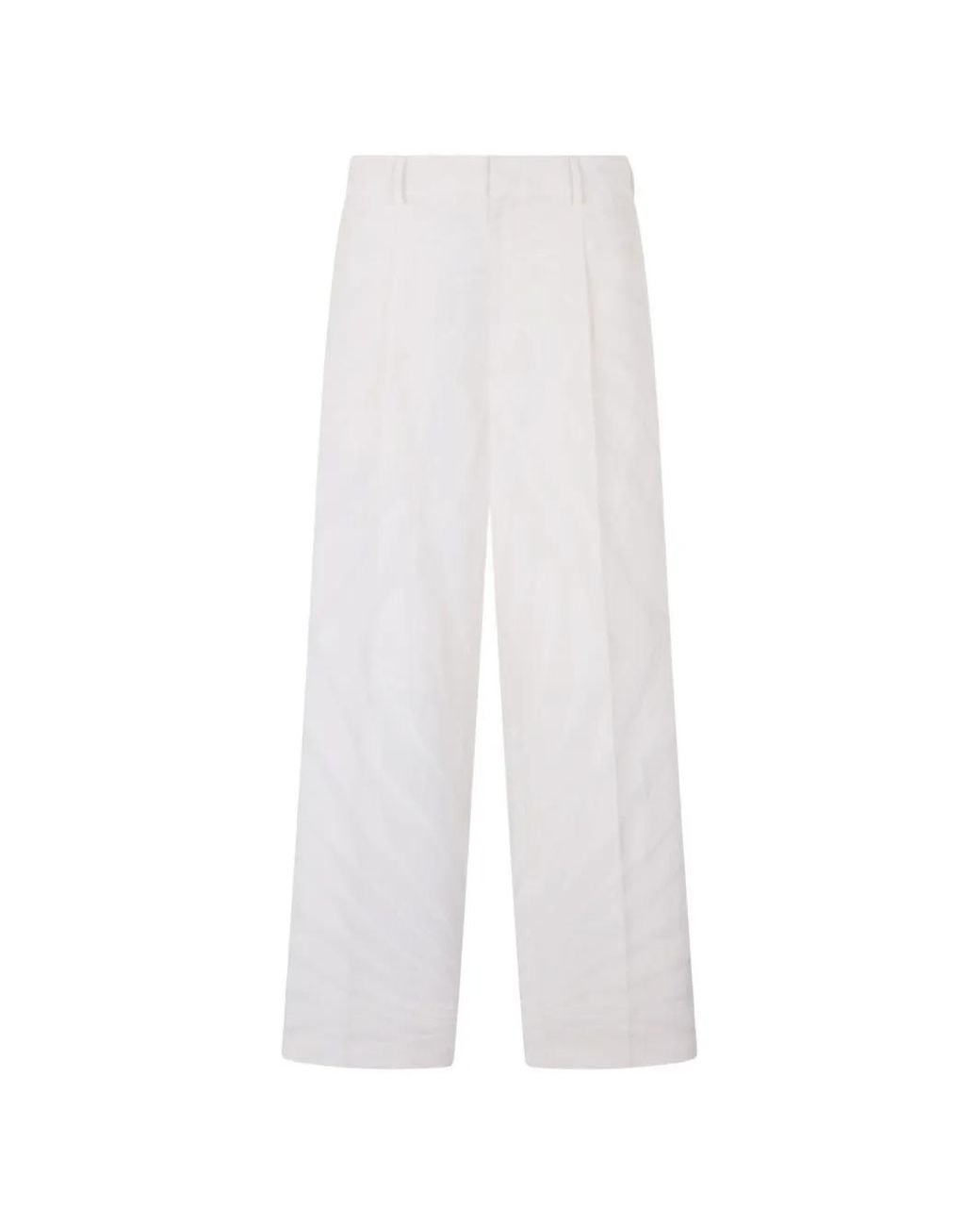 Roberto Cavalli White Ray-Print Trousers for men