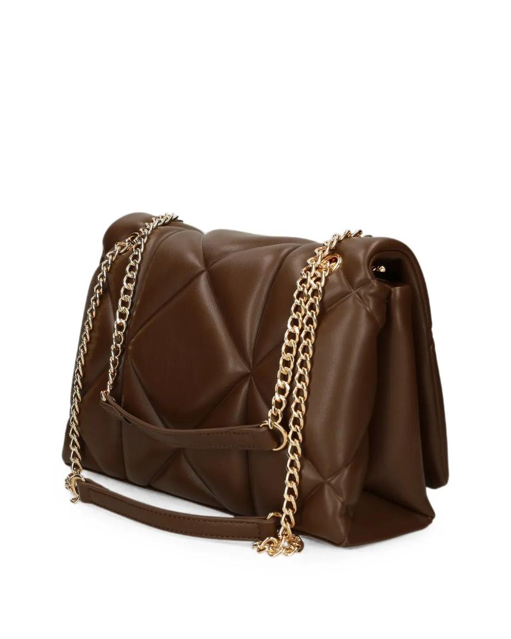 Love Moschino Brown Logo-Plaque Shoulder Bag
