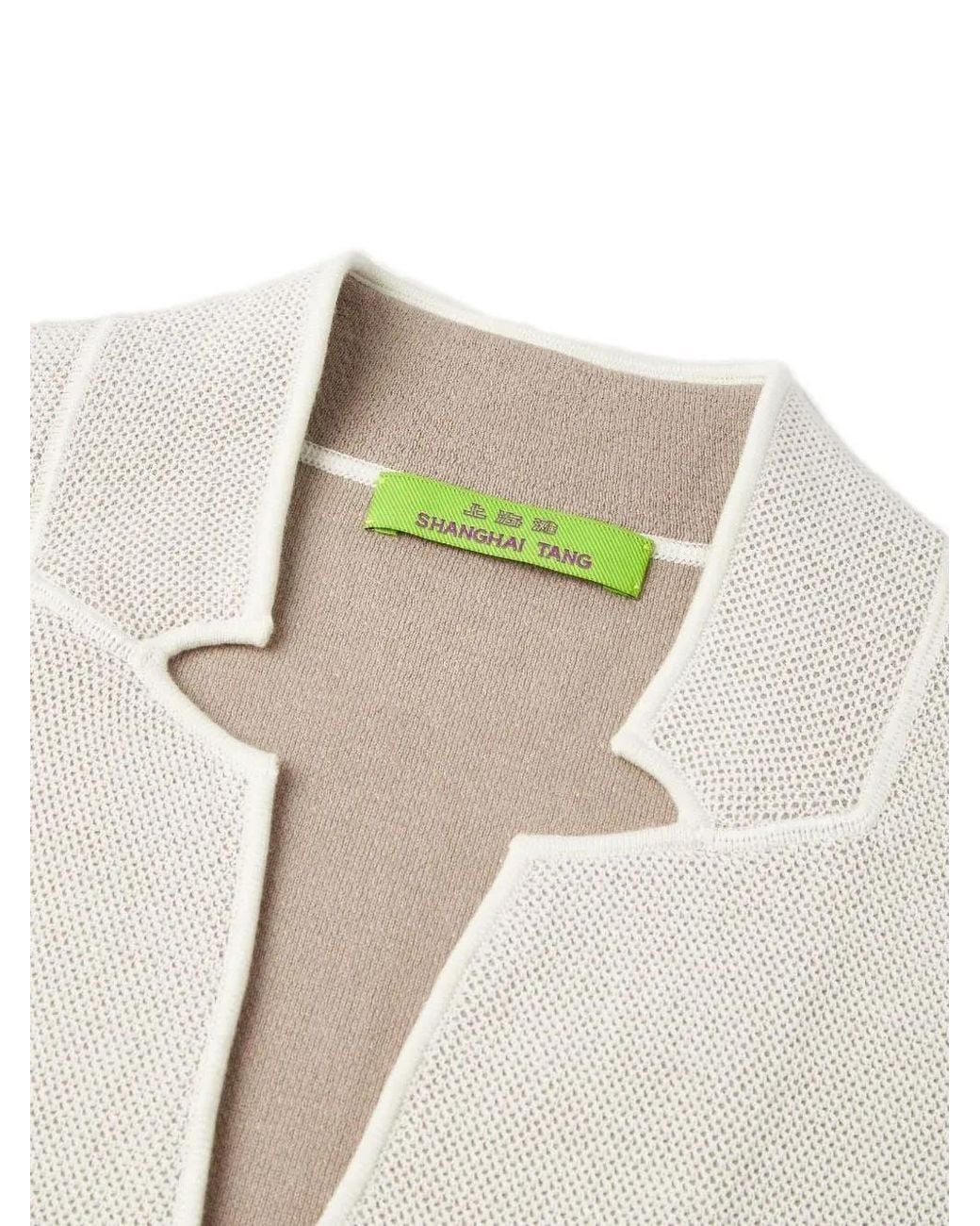 Shanghai Tang White Tang Button-Pocket Blazer for men