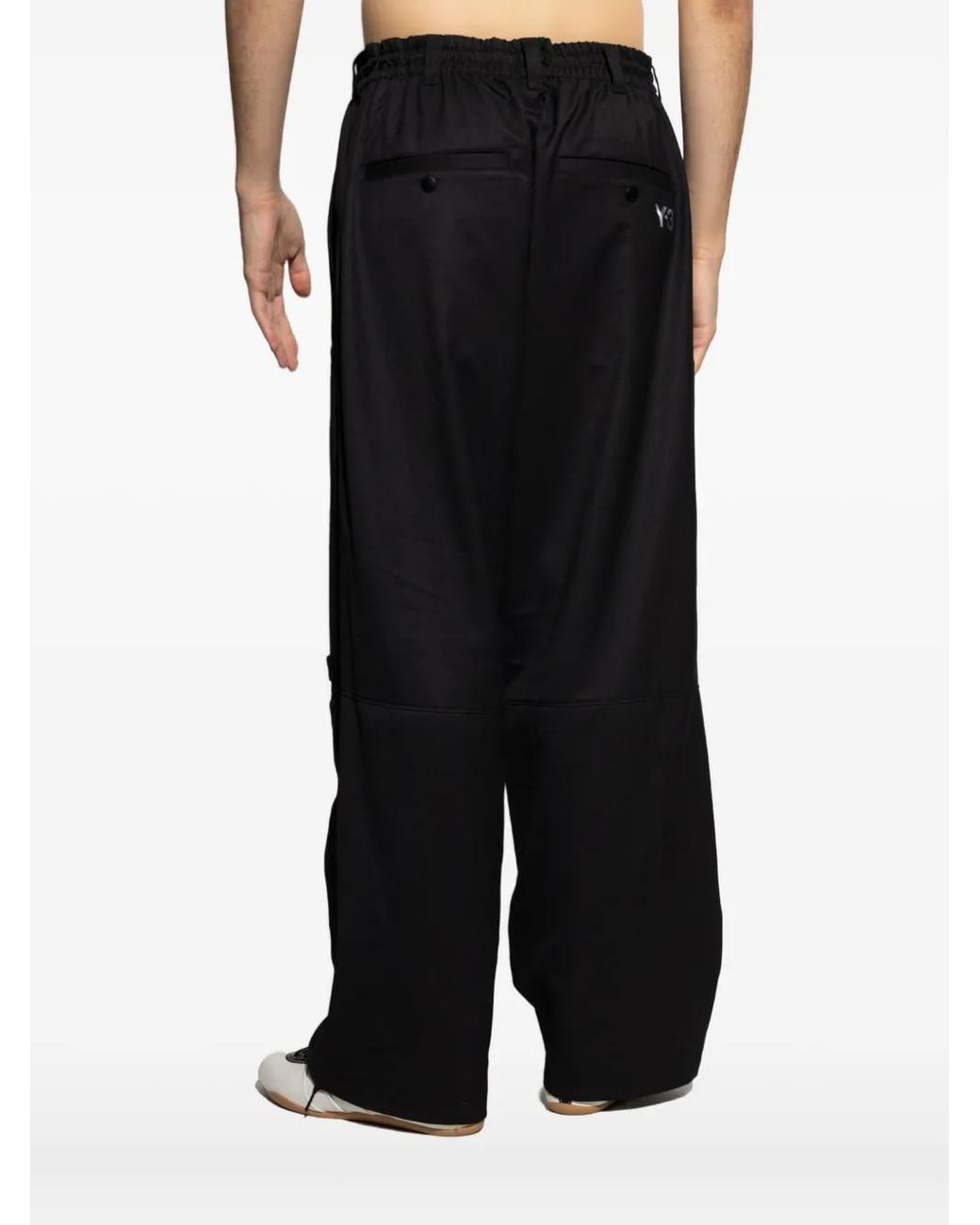 Y-3 Black Drawstring Pocket Trousers for men