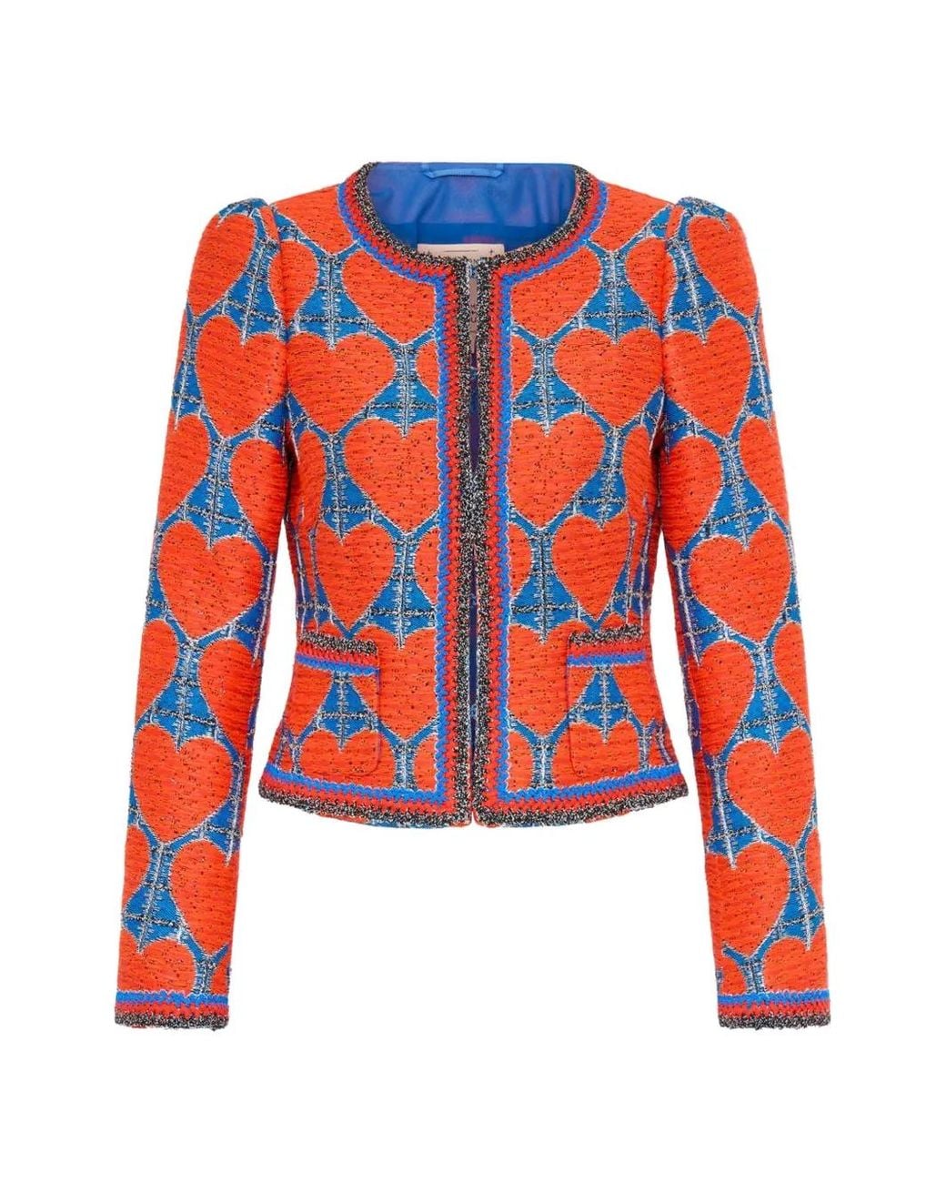 Chaqueta Con Corazón Estampado Maison Common de color Red