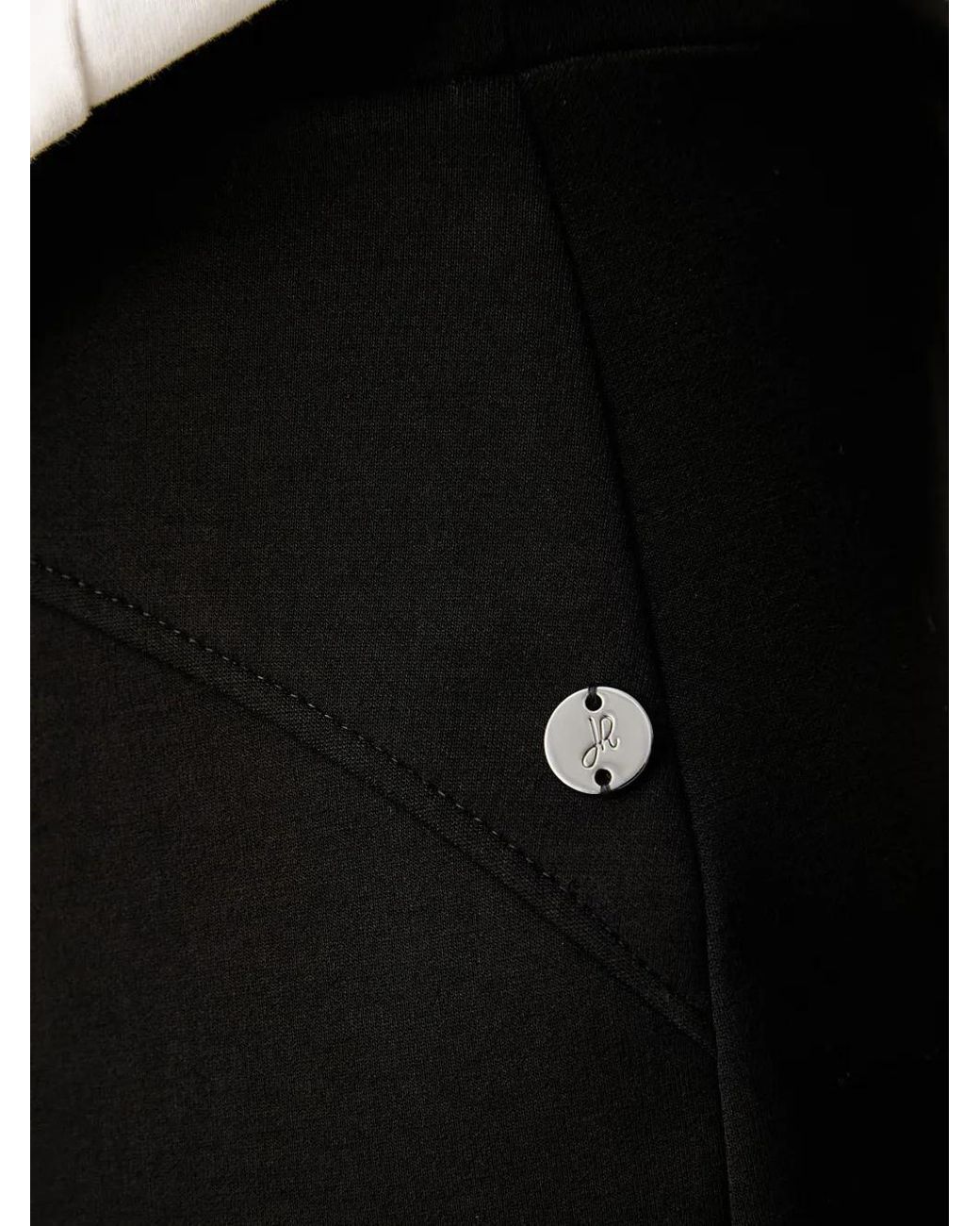 Joseph Ribkoff Black Drawstring-Waist Turned-Up Trousers