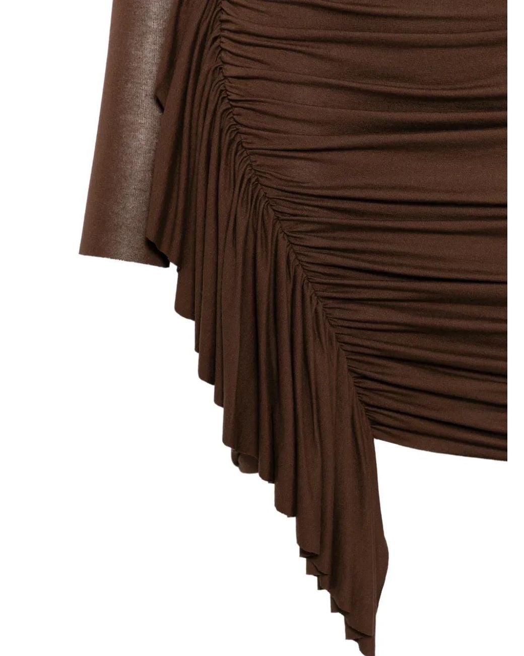 Pink Brown Ruffled Mini Dress