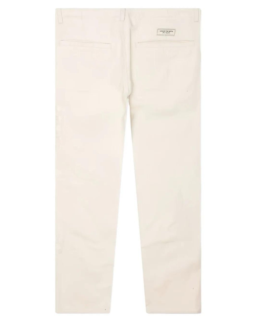 Honor The Gift White Pleated Corduroy Trousers for men