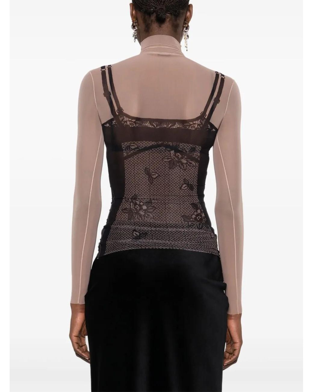 Balenciaga Black "trompe L'oeil Lingerie" Top