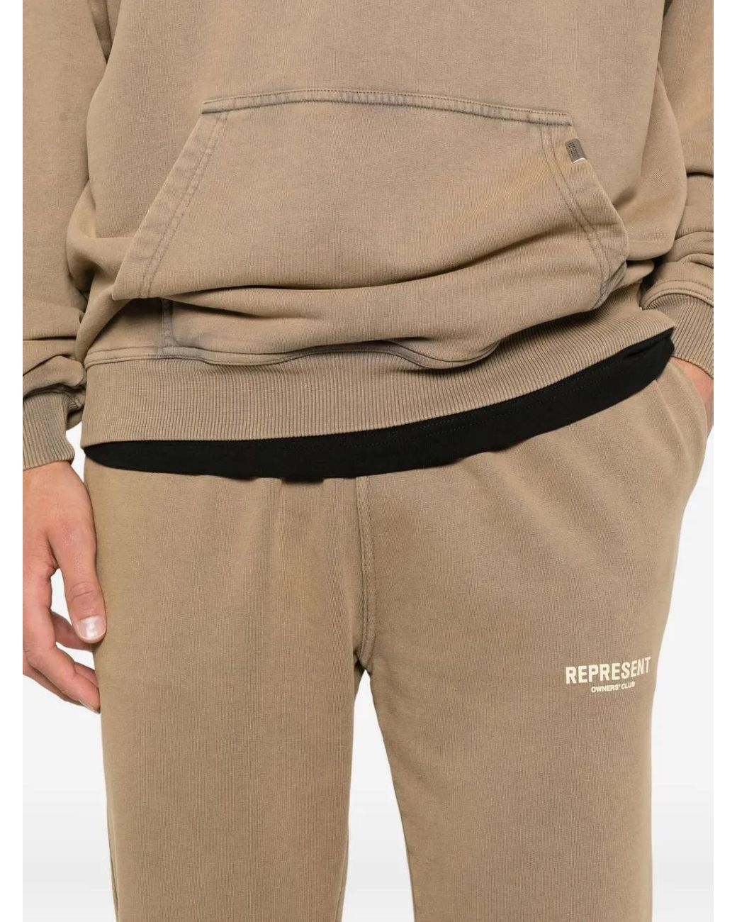 Represent Trainingsbroek Met Print in het Natural voor heren