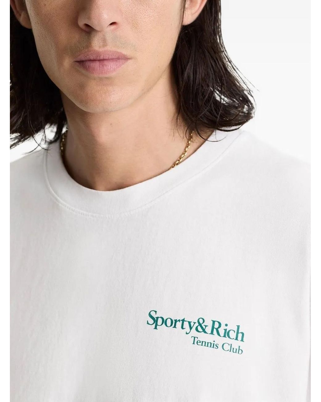 Sporty & Rich White Cotton T-Shirt
