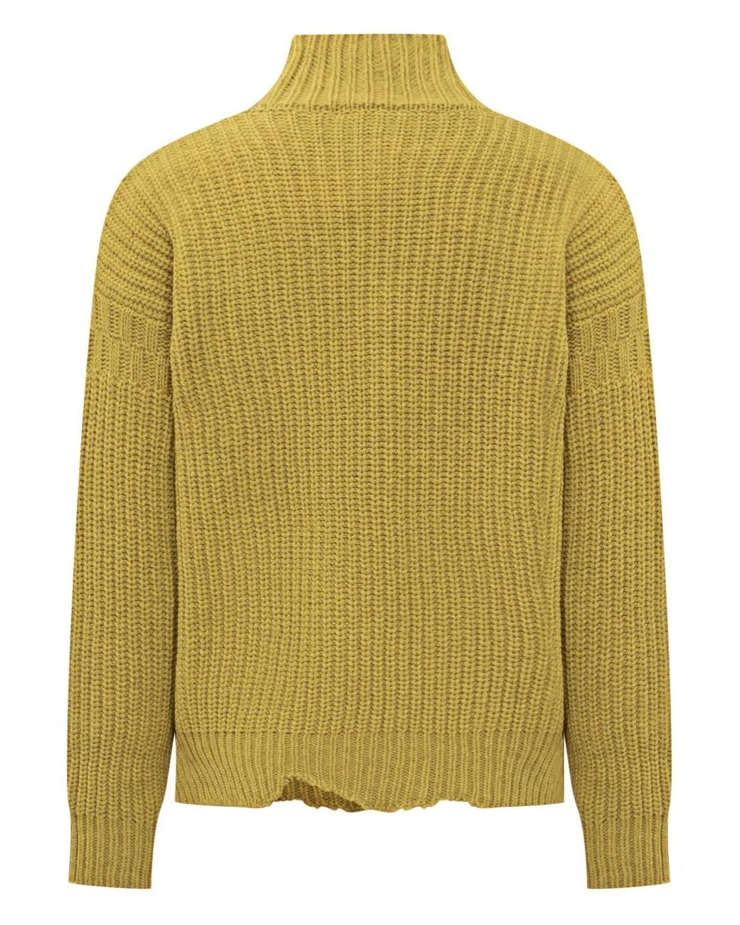 Marni Green Ribbed Mock-Neck Sweater for men