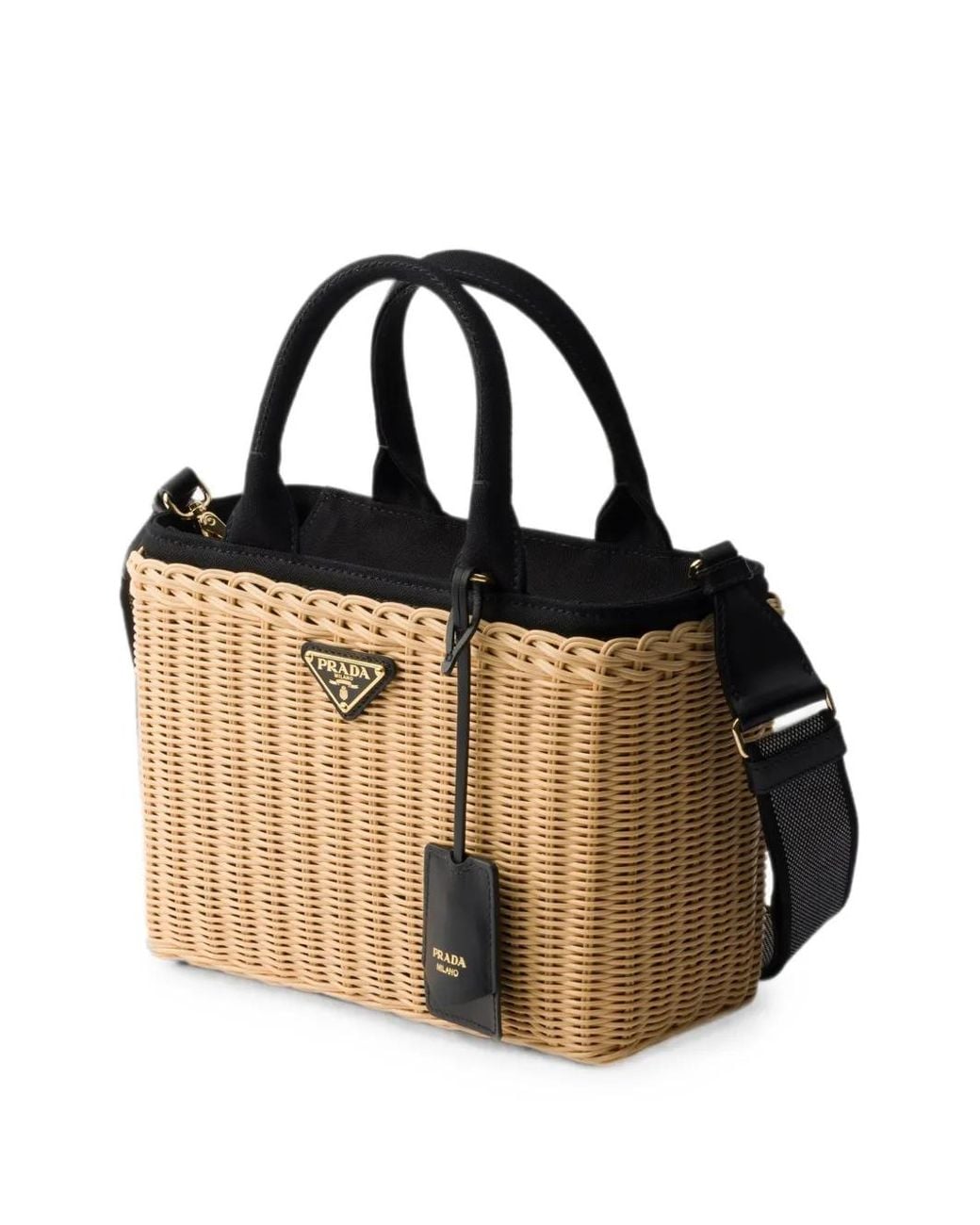 Borsa Tote Media di Prada in Black