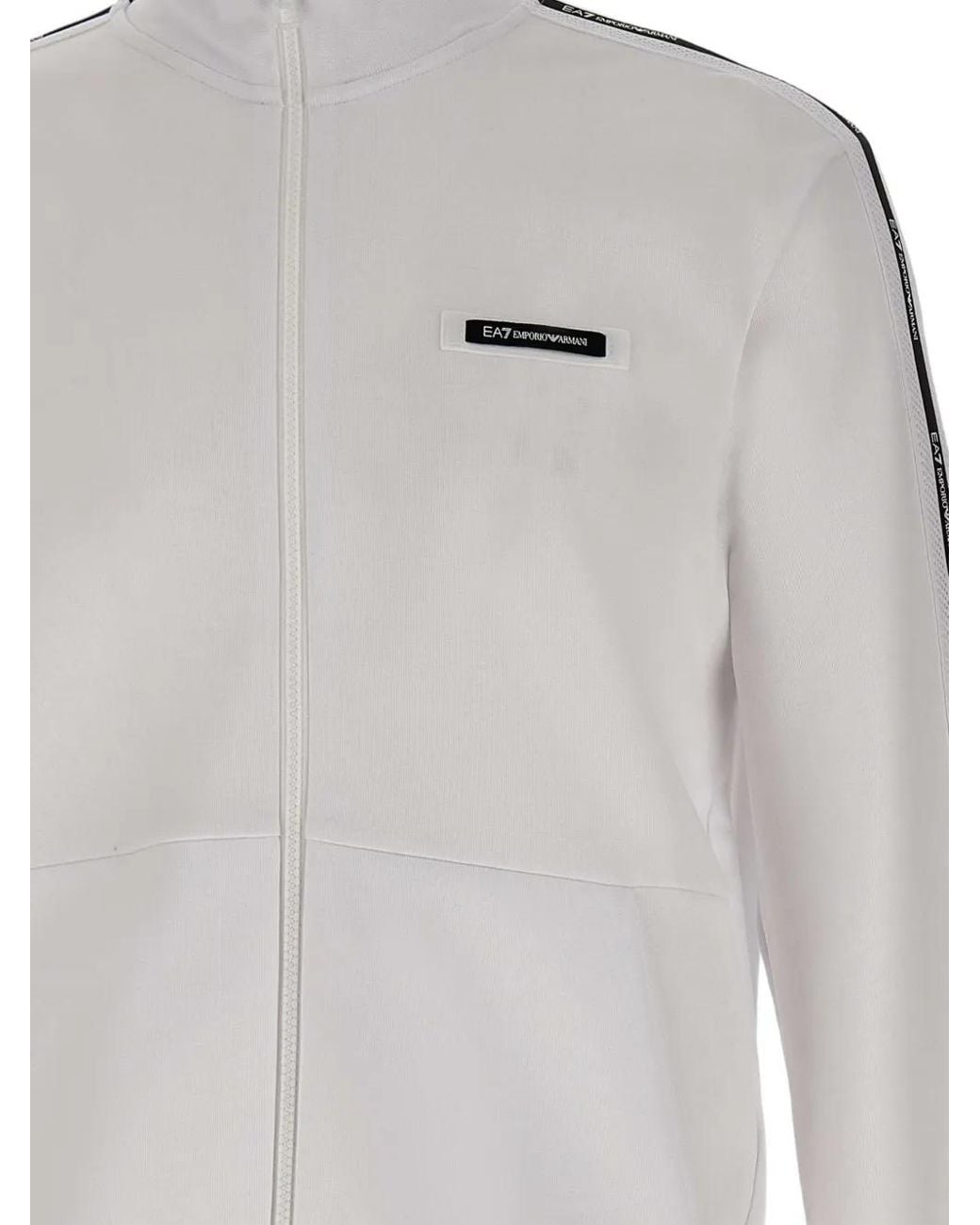 EA7 Sweater Met Logodetail En Rits in het Gray voor heren