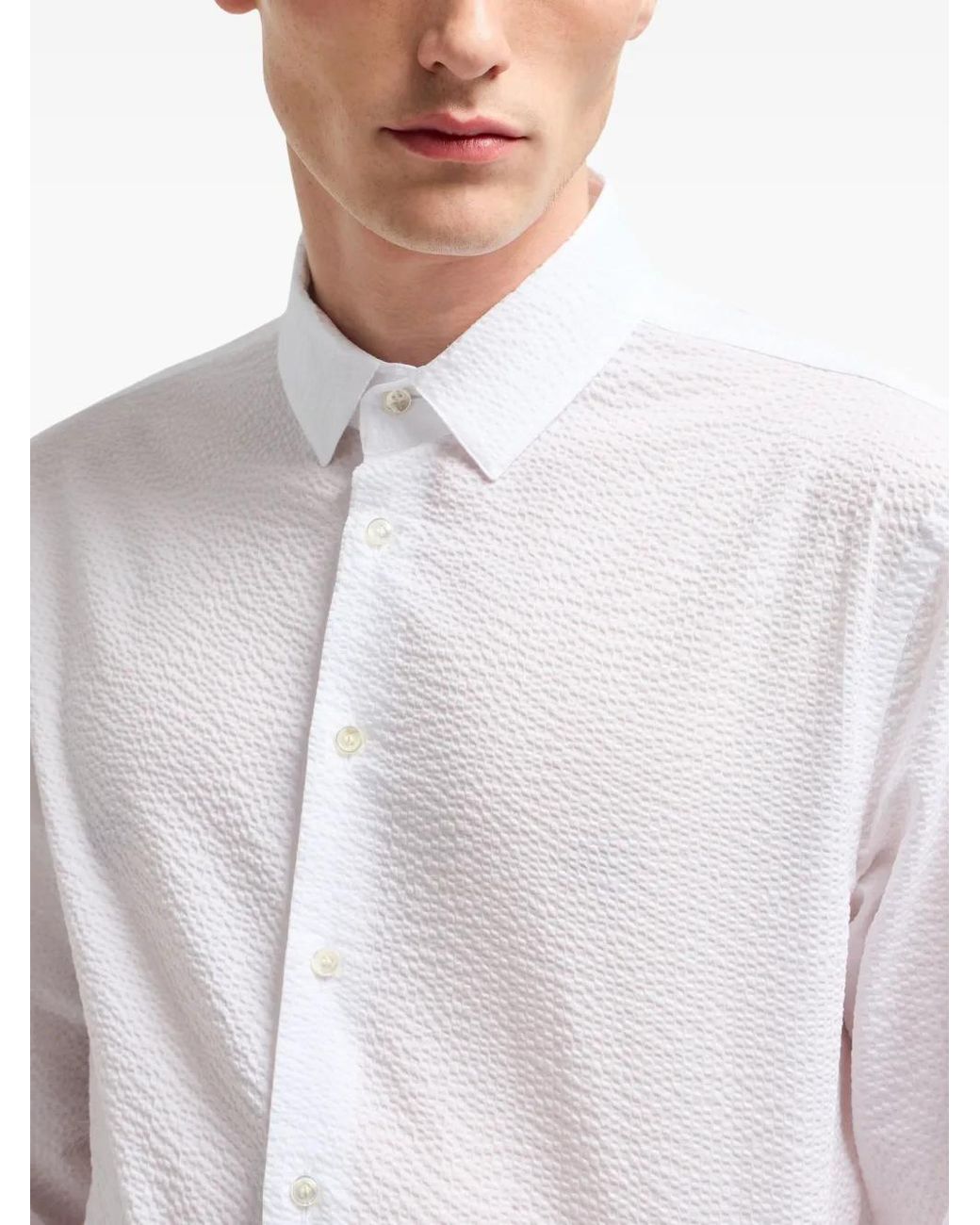 Giorgio Armani White Cotton Shirt for men