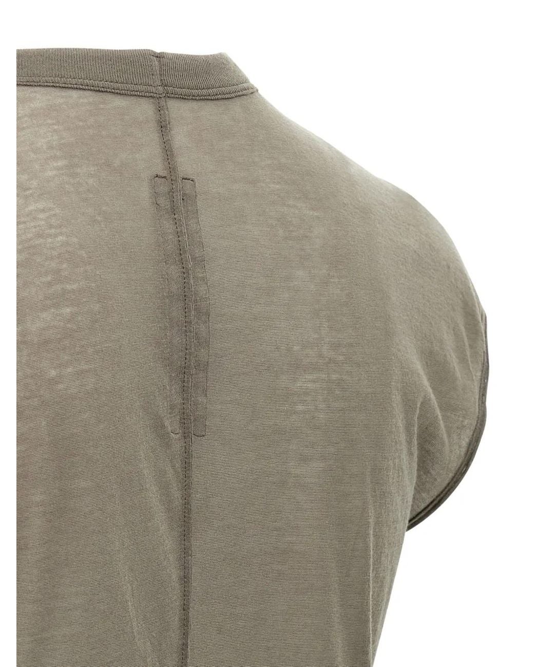 メンズ Rick Owens Vネック Tシャツ Gray