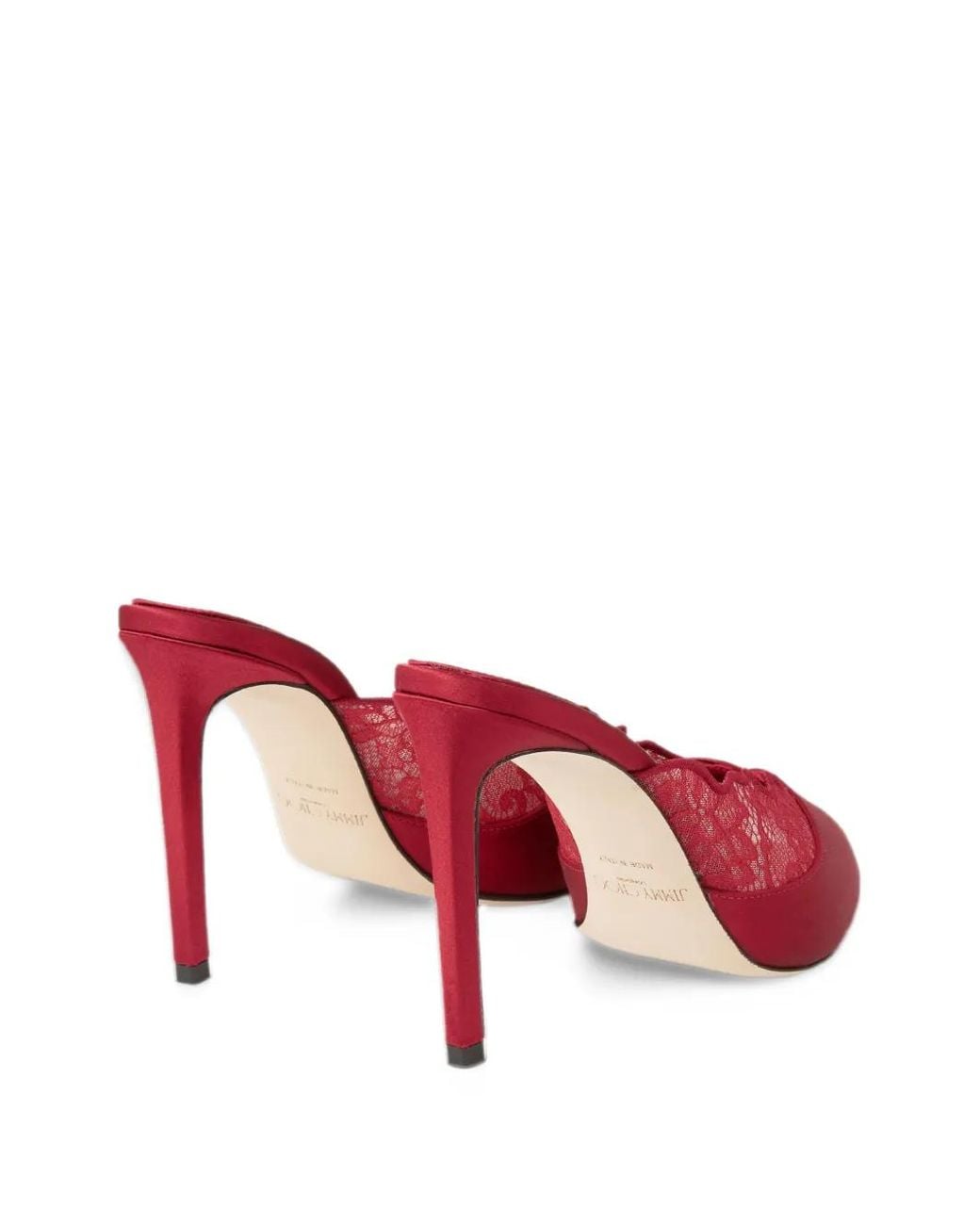 Jimmy Choo Red Brigitte 100 Mules