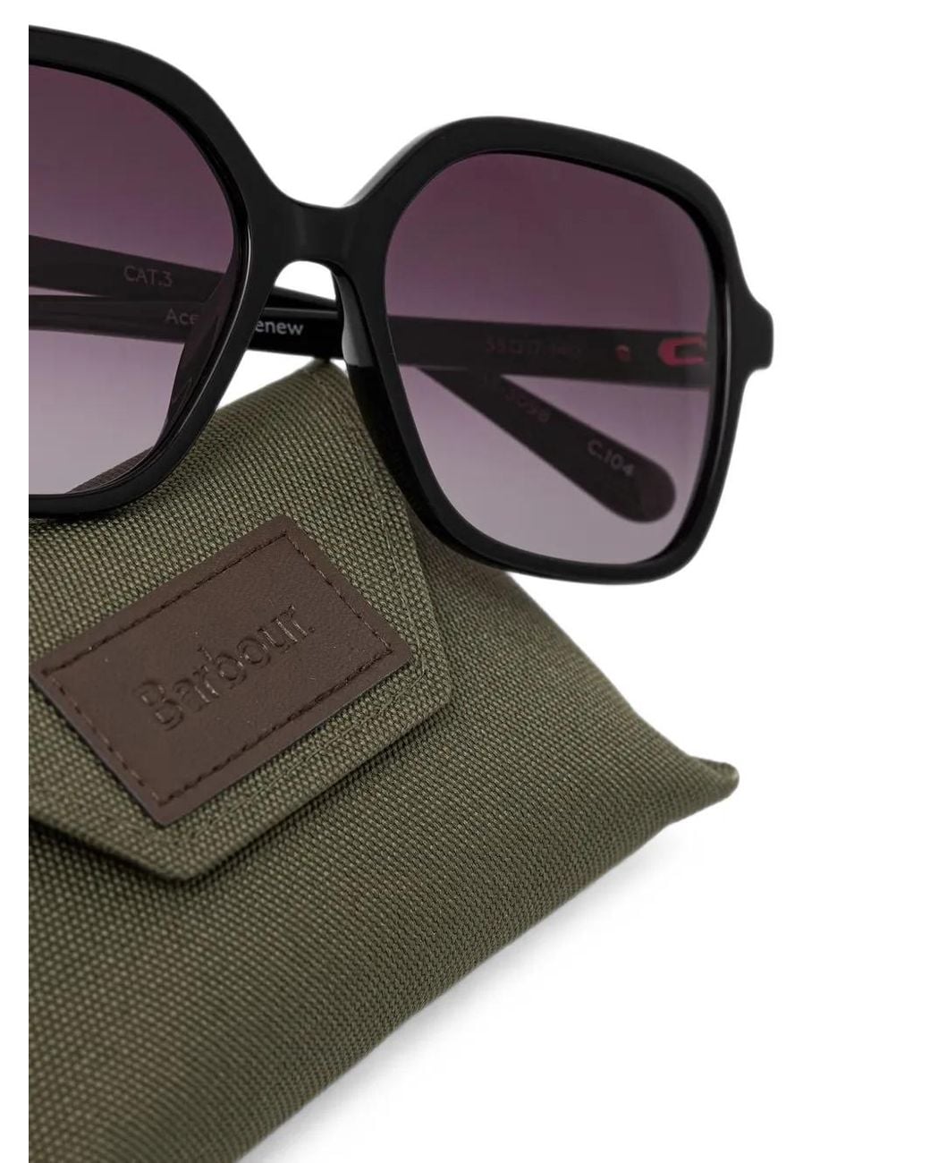 Barbour Purple Geometric-Frame Sunglasses