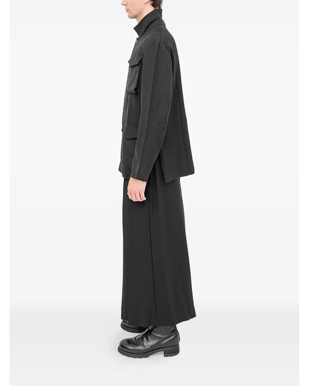 Setchu Black Origami Safari-Style Jacket for men