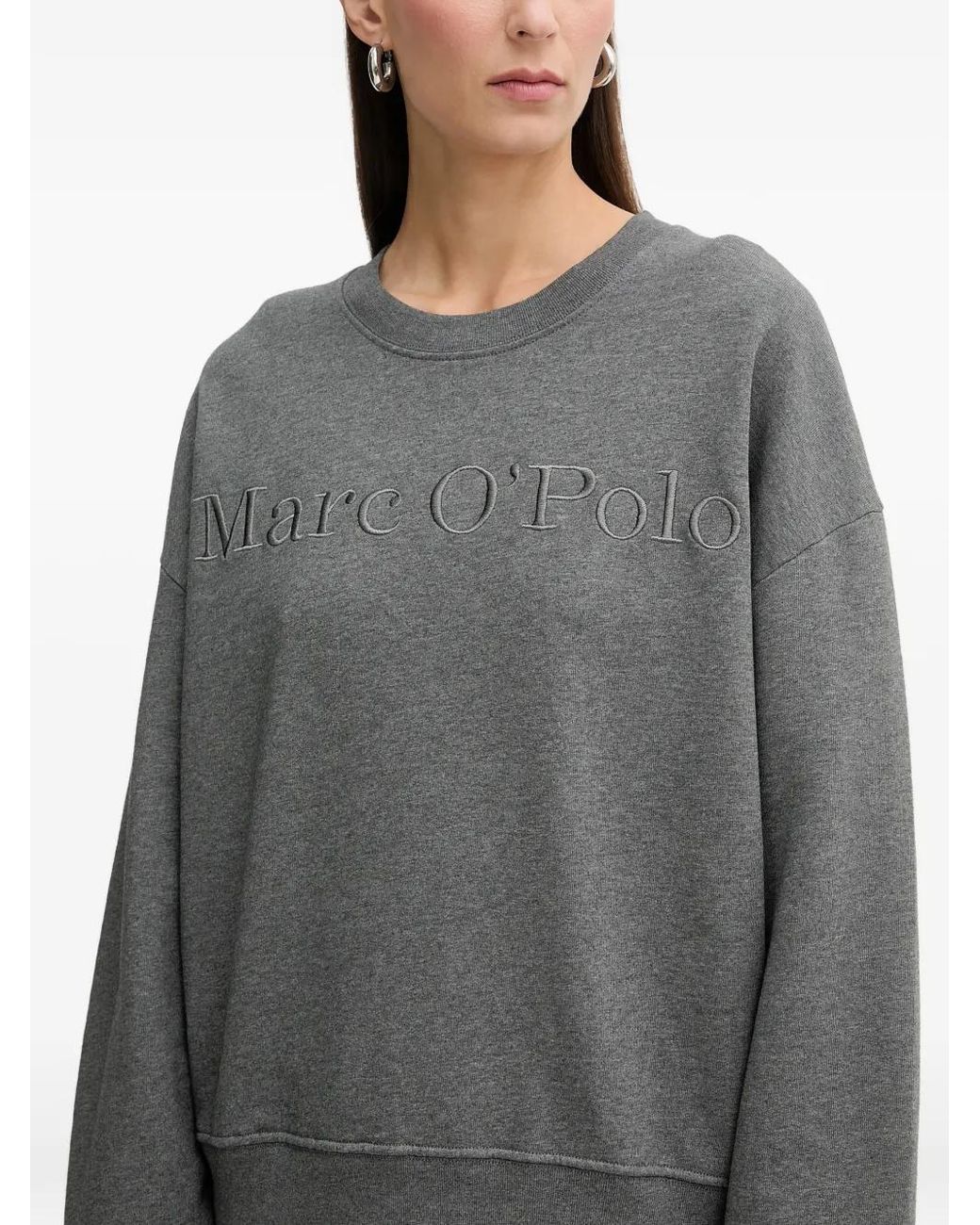 Marc O' Polo Gray Embossed-Logo Sweatshirt