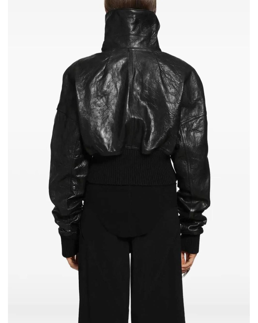 Rick Owens Black Dracuflight Cropped Jacket