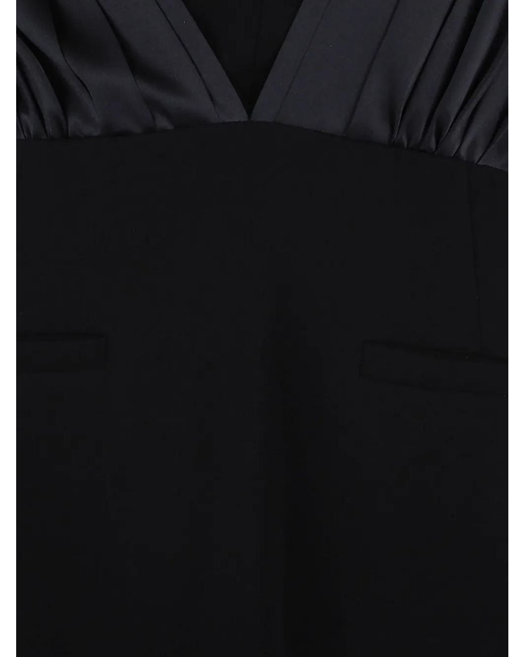 Max Mara Black Cady-Texture Midi Dress