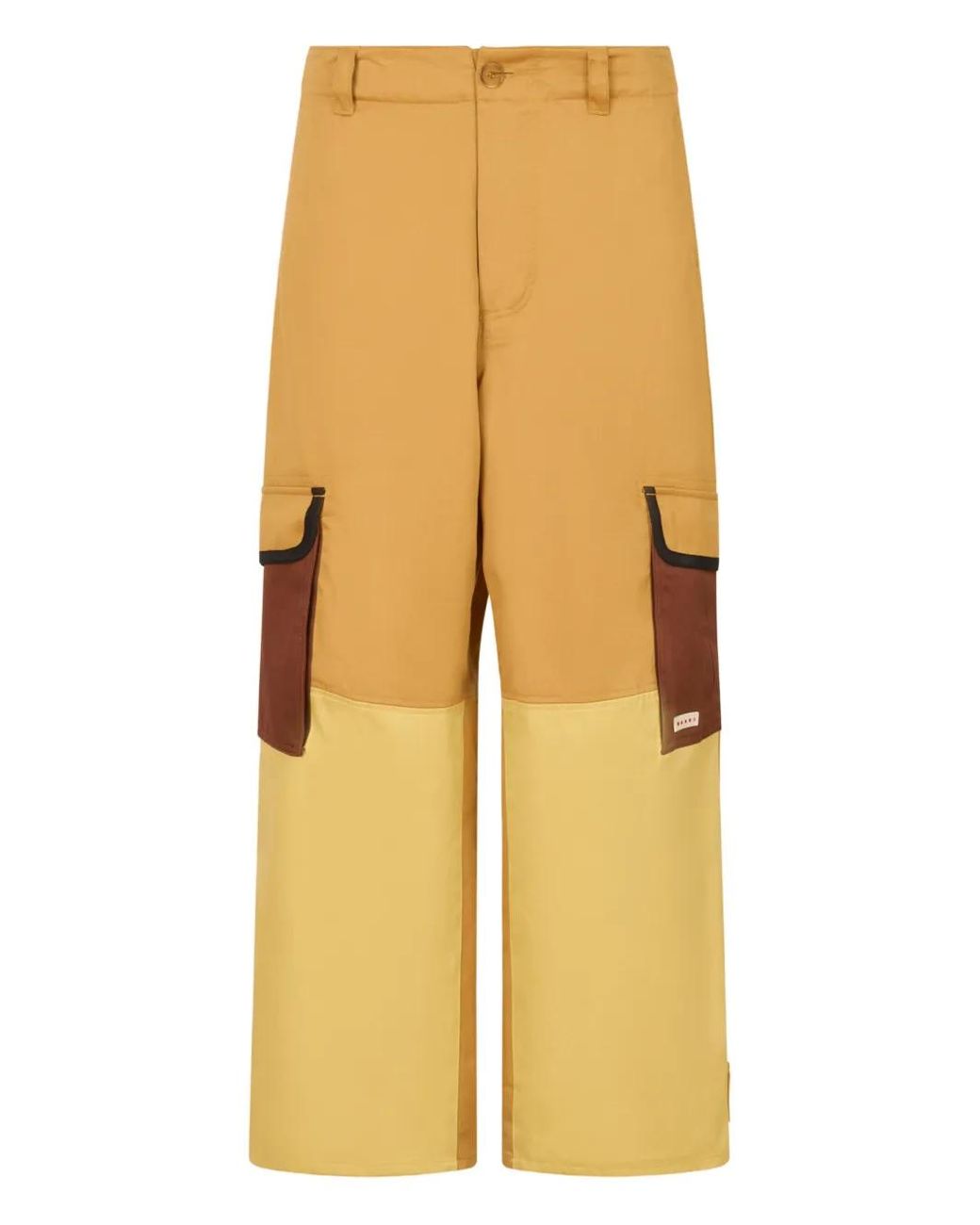 Marni Cargo Broek Met Colourblocking in het Yellow voor heren