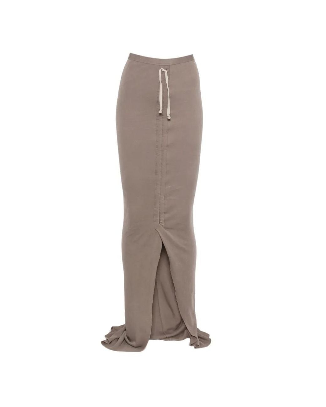 Rick Owens Natural Jupe Longue Asymétrique Edfu À Lien De Resserrage