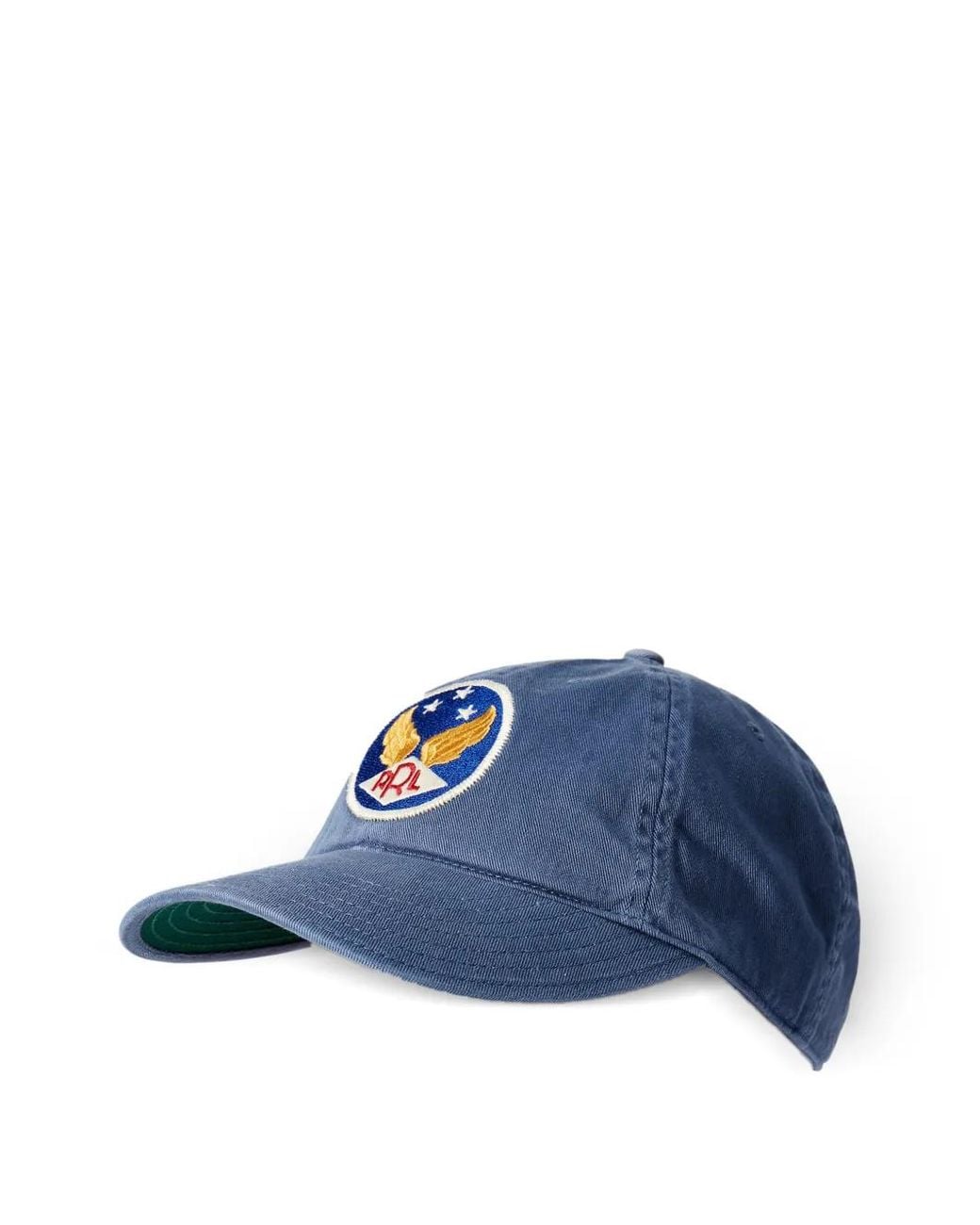 RRL Blue Logo-Patch Cotton Baseball Cap for men