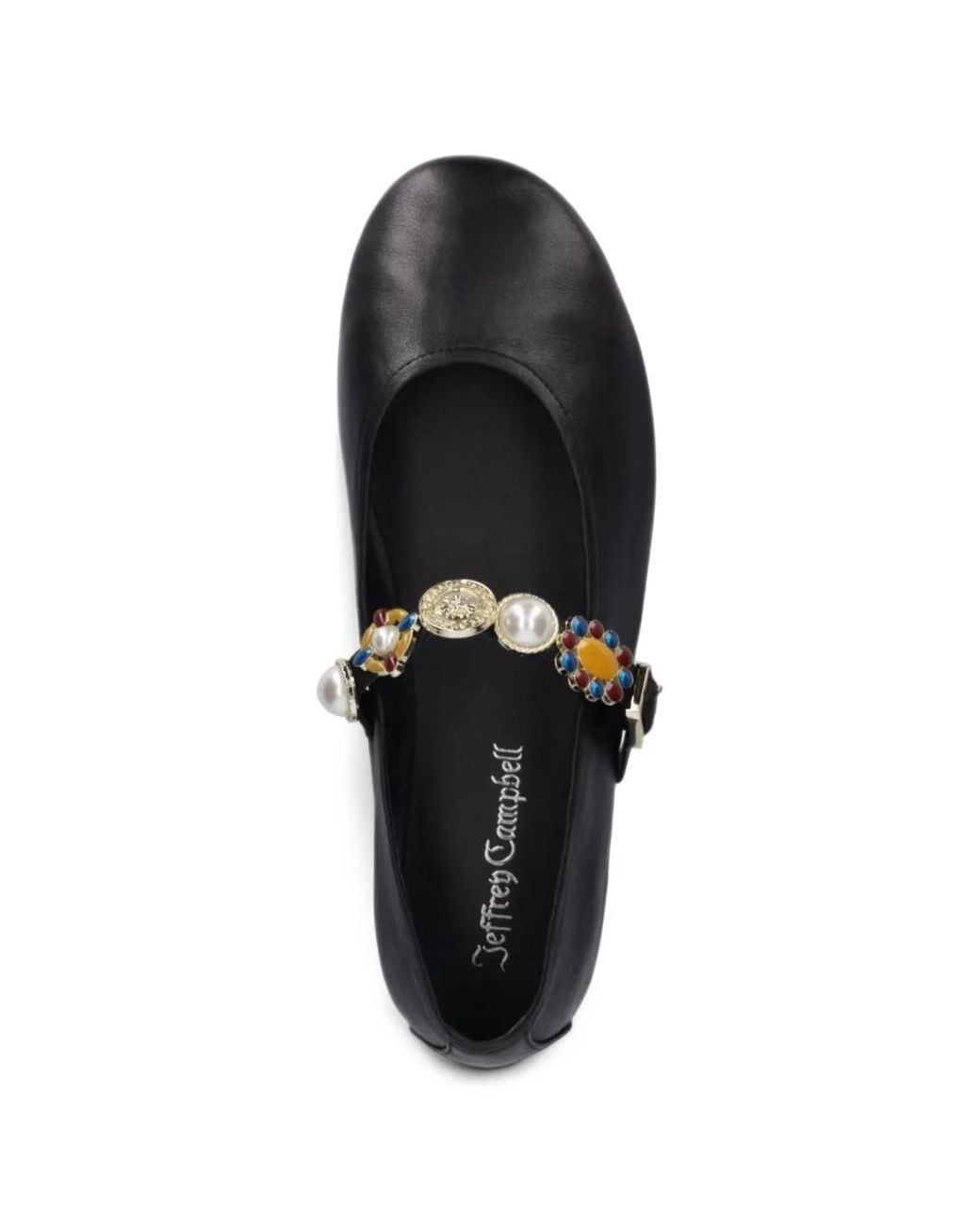 Jeffrey Campbell White Amarissa Embellished Buckled Ballet Flats