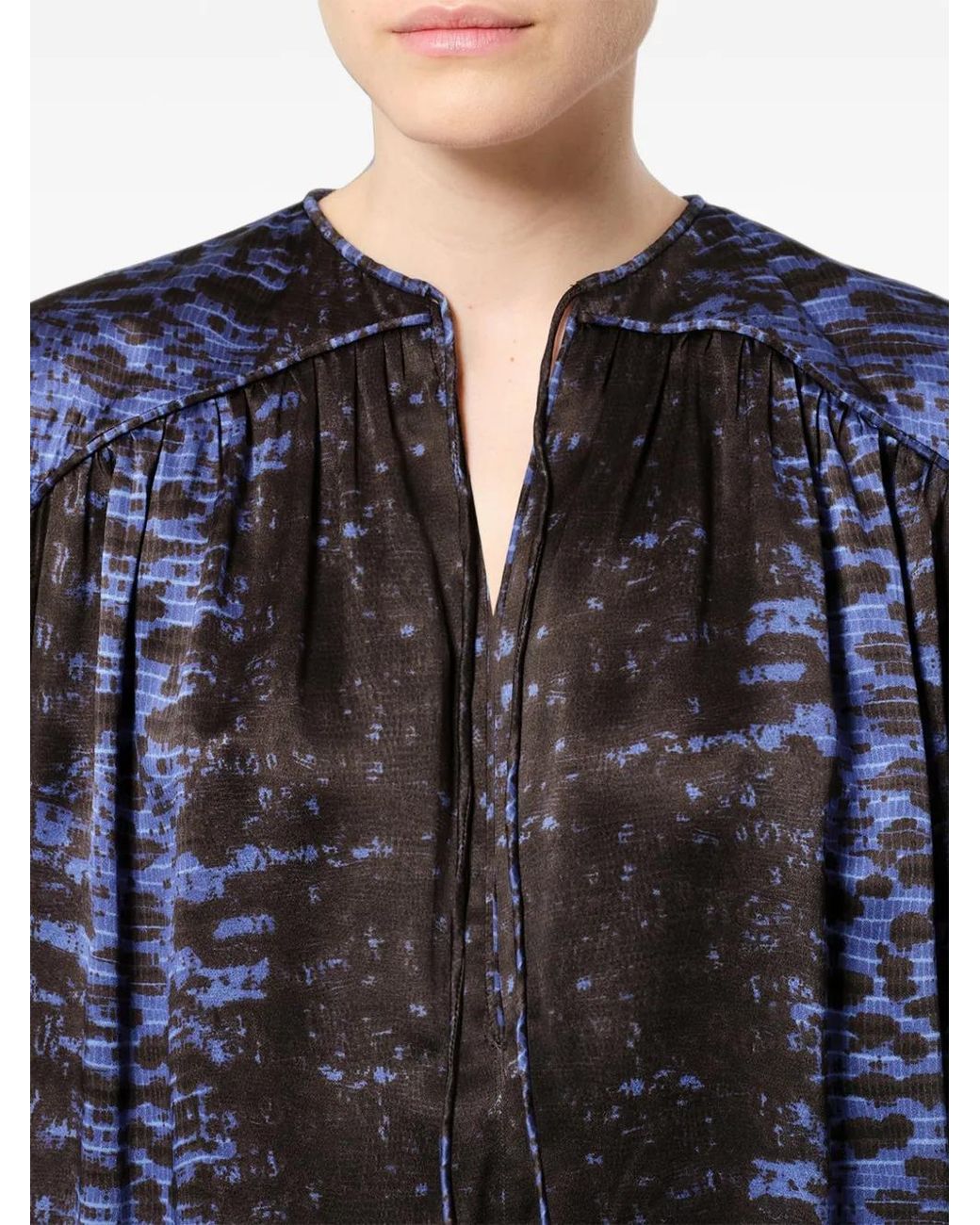 Isabel Marant Blue Laraya Silk Top