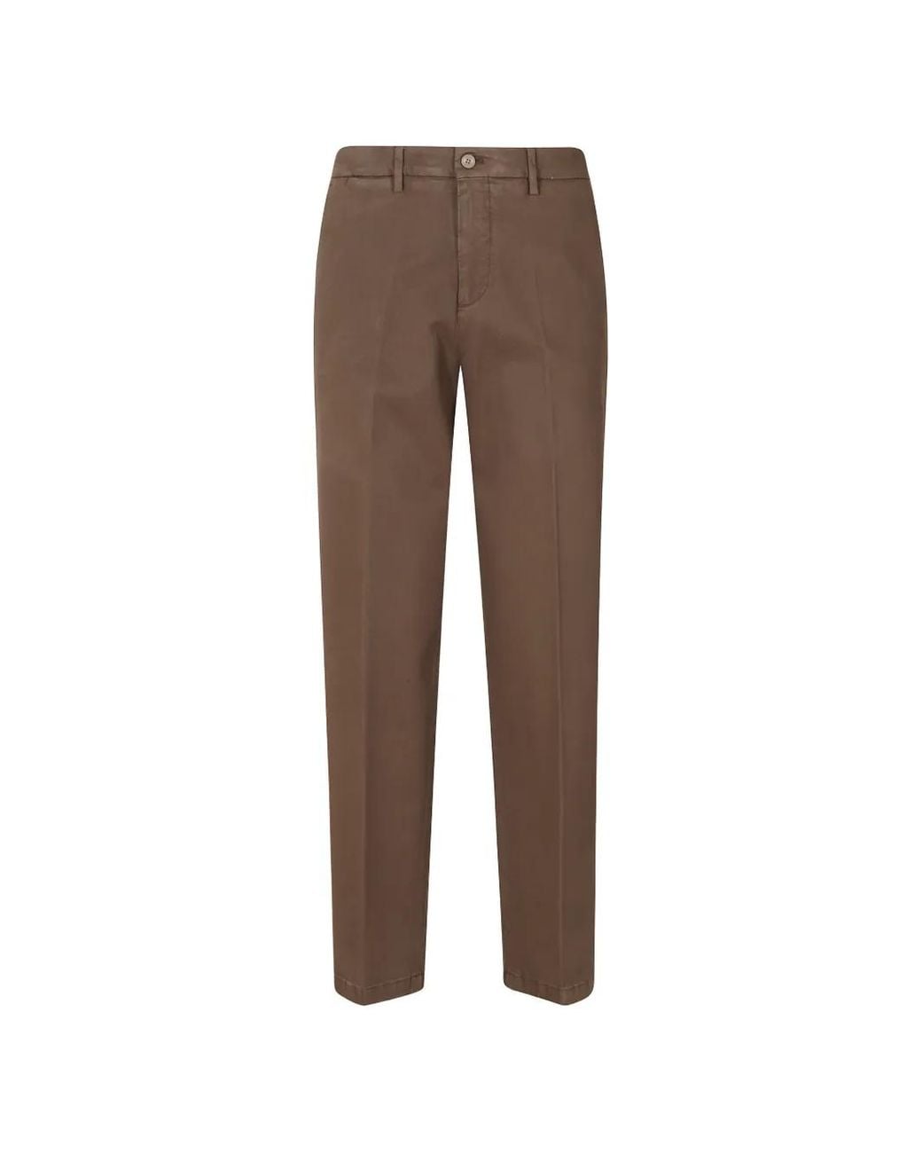 Briglia 1949 Brown Pressed-Crease Tailored Trousers