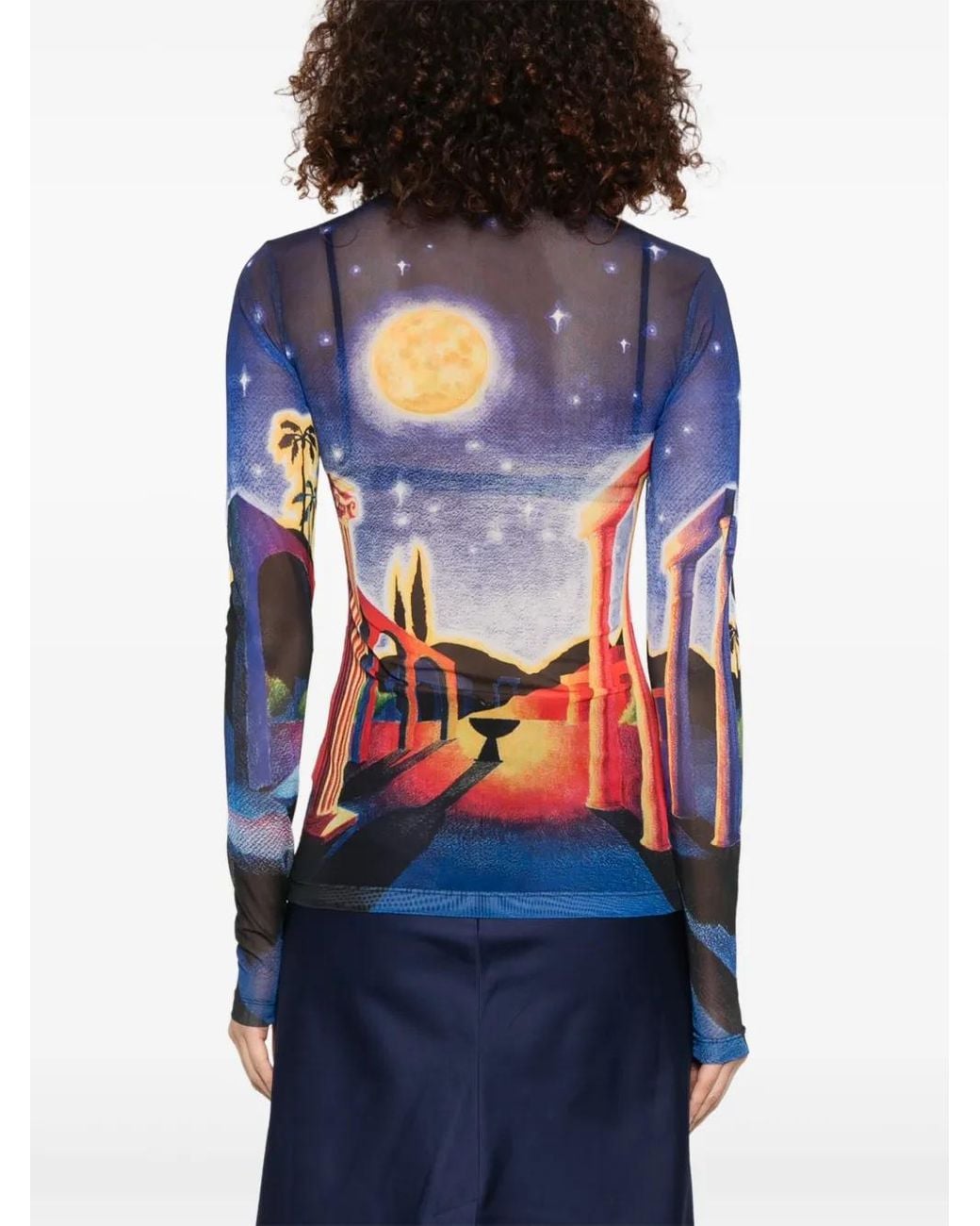 Casablanca Blue T-Shirt With Print