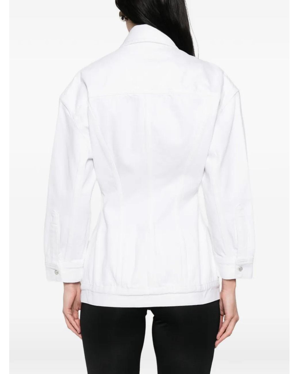 Wardrobe NYC White Denim Contour Jacket