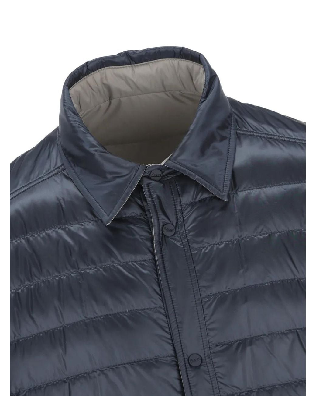 Herno Blue Buttoned Jacket for men