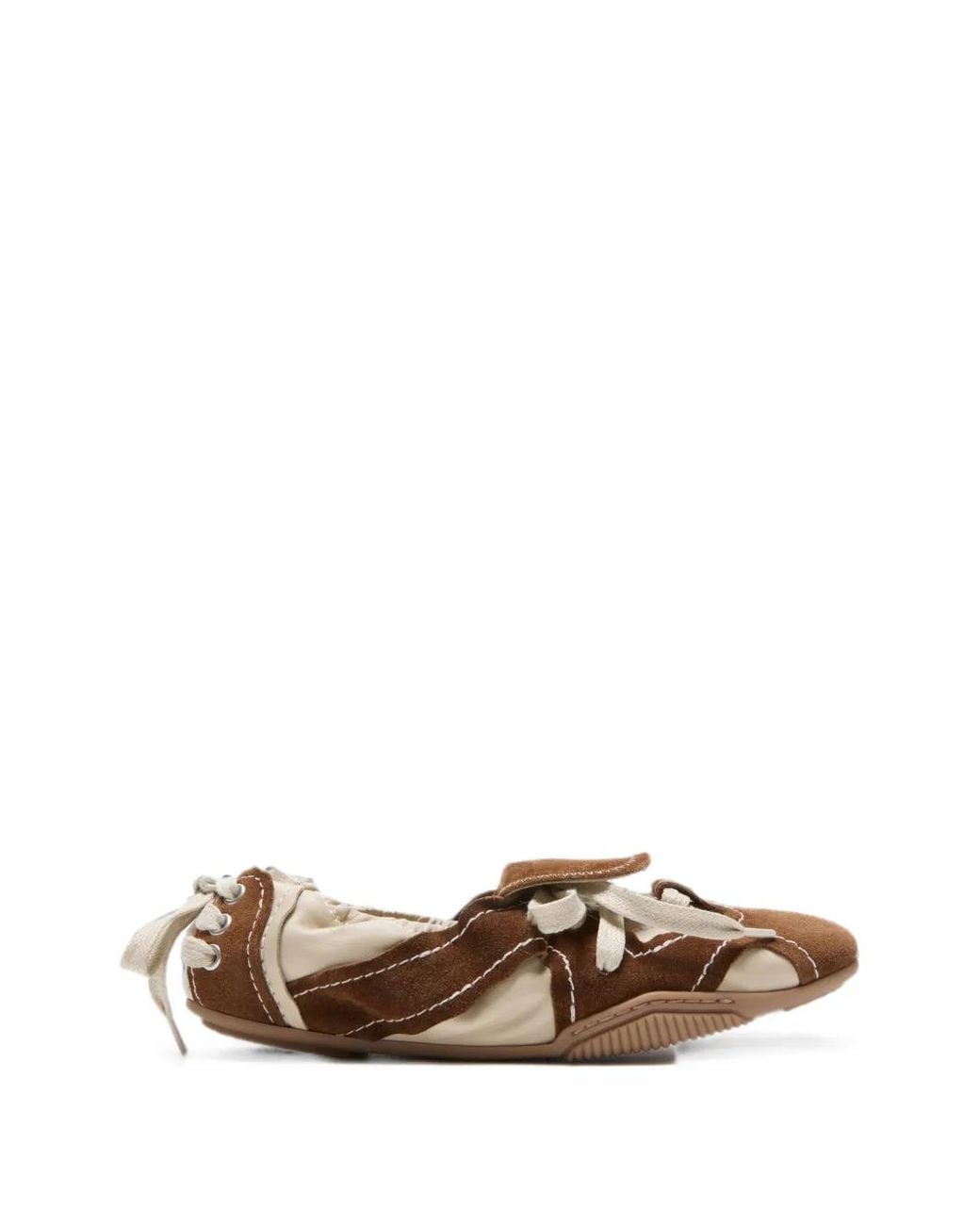 Acne White Suede Lace-Up Shoes