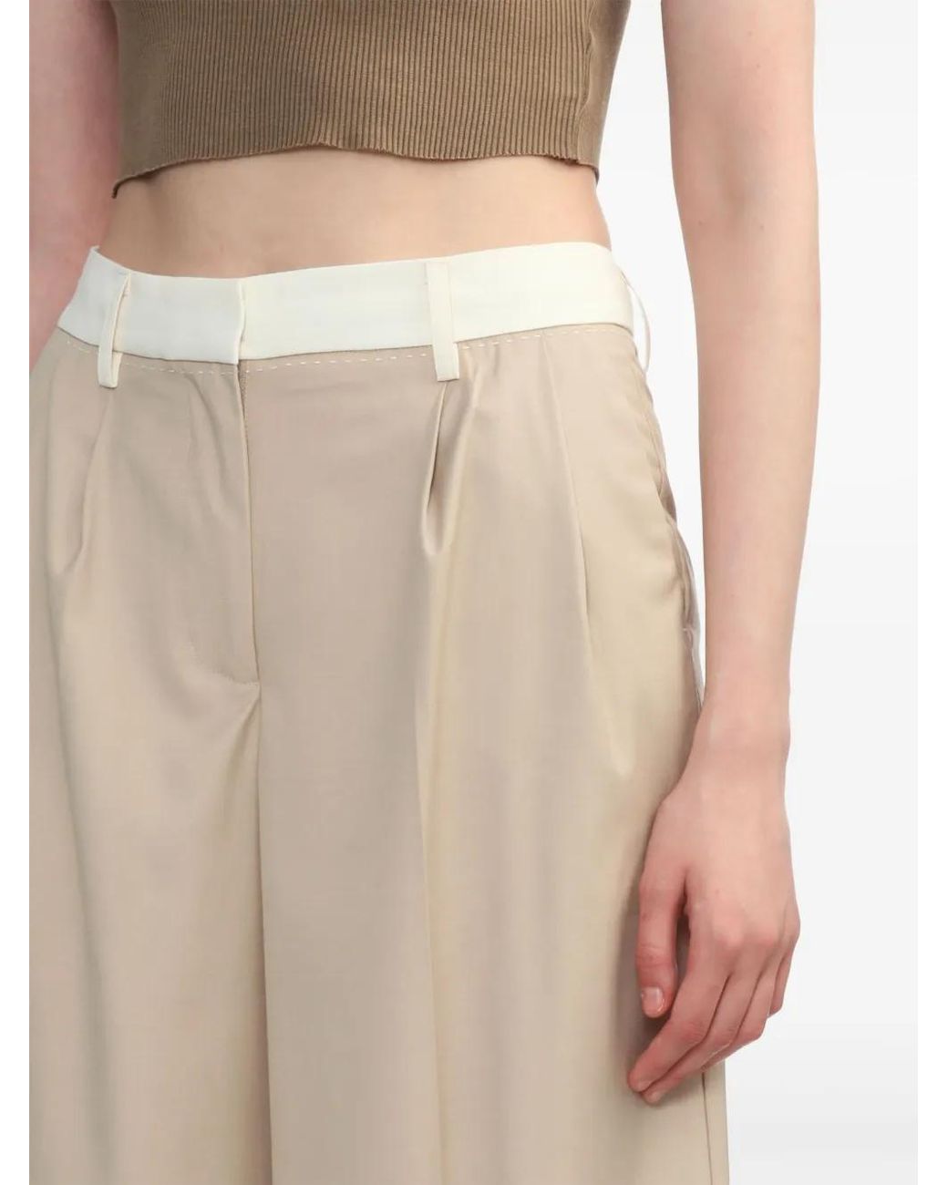 Remain Natural Wide-Leg Tailored Trousers