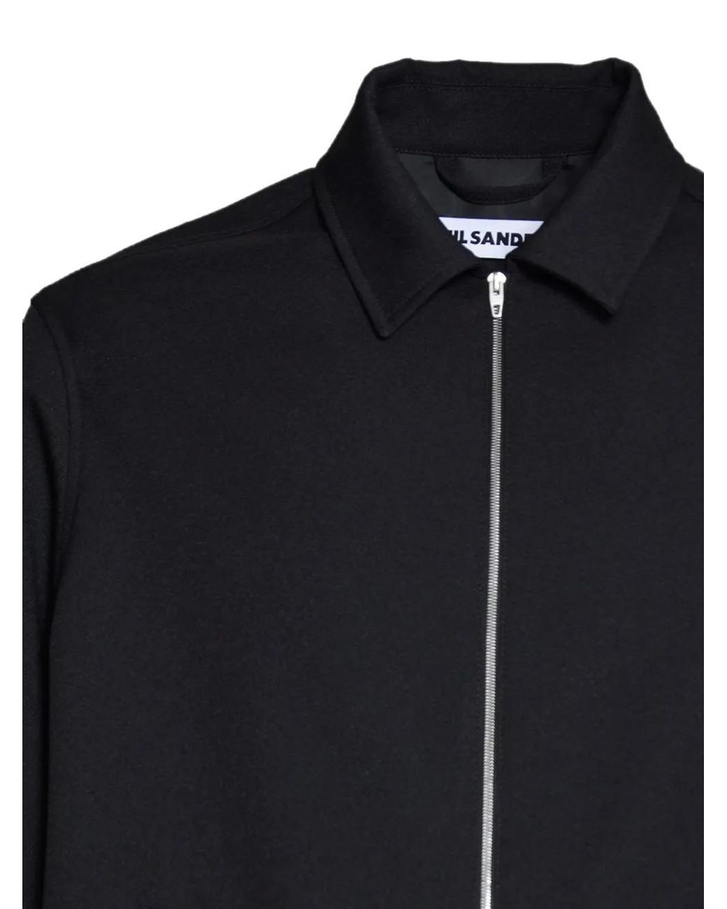 Jil Sander Blue Zip-Up Collared Jacket for men