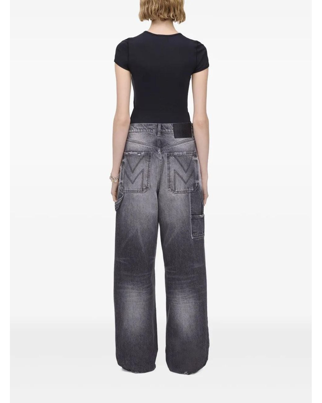 Vaqueros The Charm Oversize Marc Jacobs de color Gray