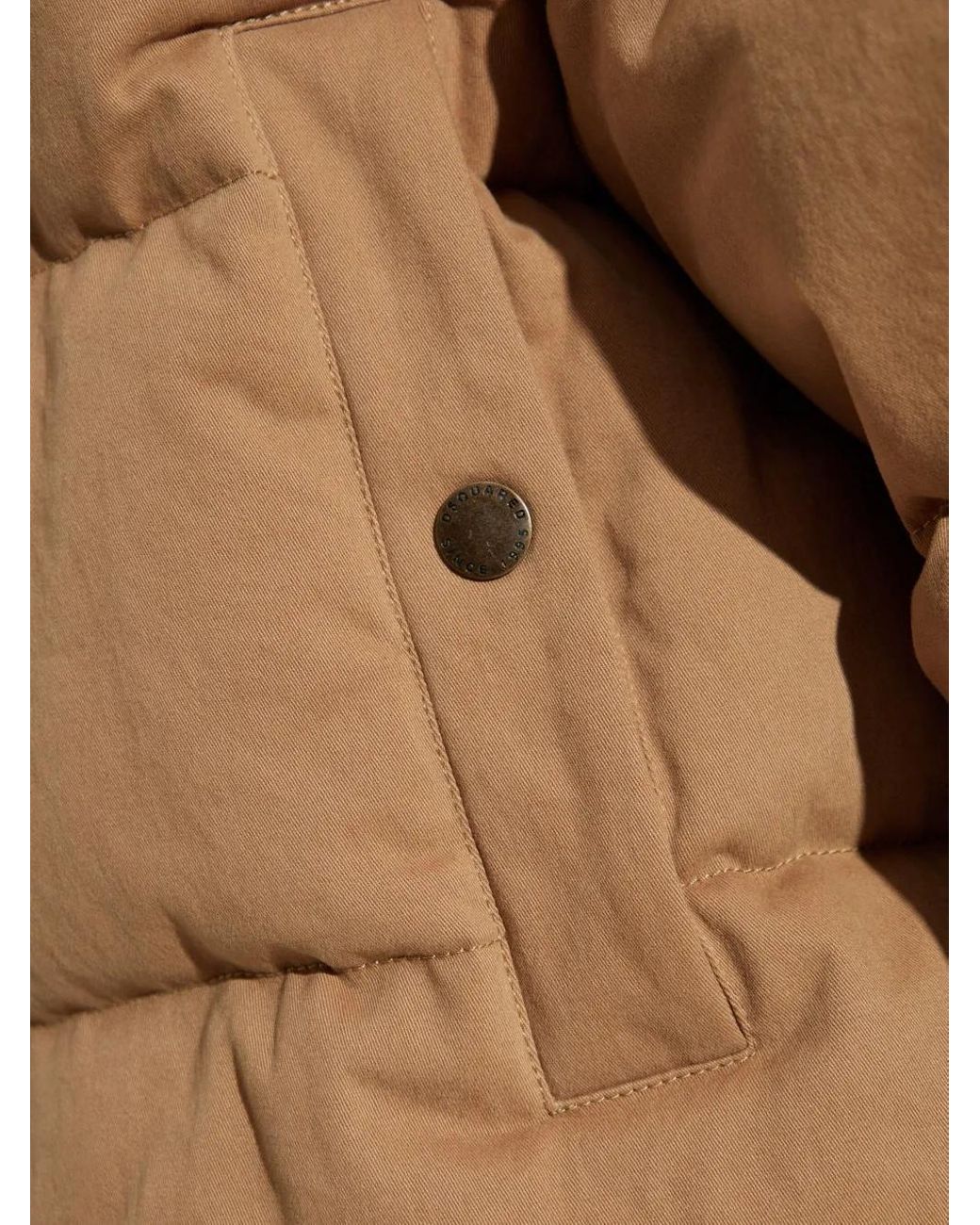 DSquared² Natural Deer-Print Quilted Jacket