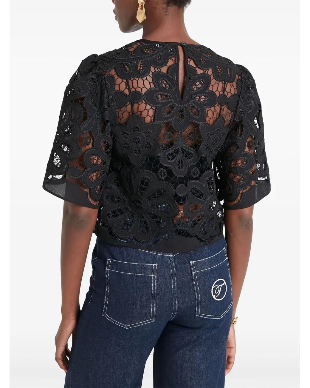 Temperley London Black Guinevere Blouse