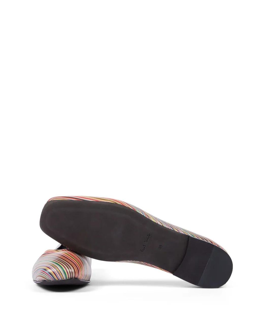 Paul Smith White Striped Ballerina Shoes