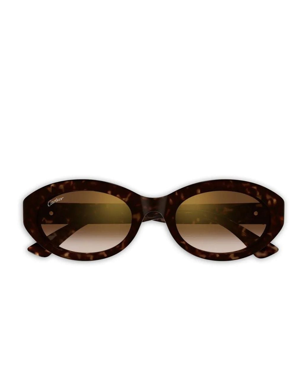 Cartier Brown Round-Frame Sunglasses