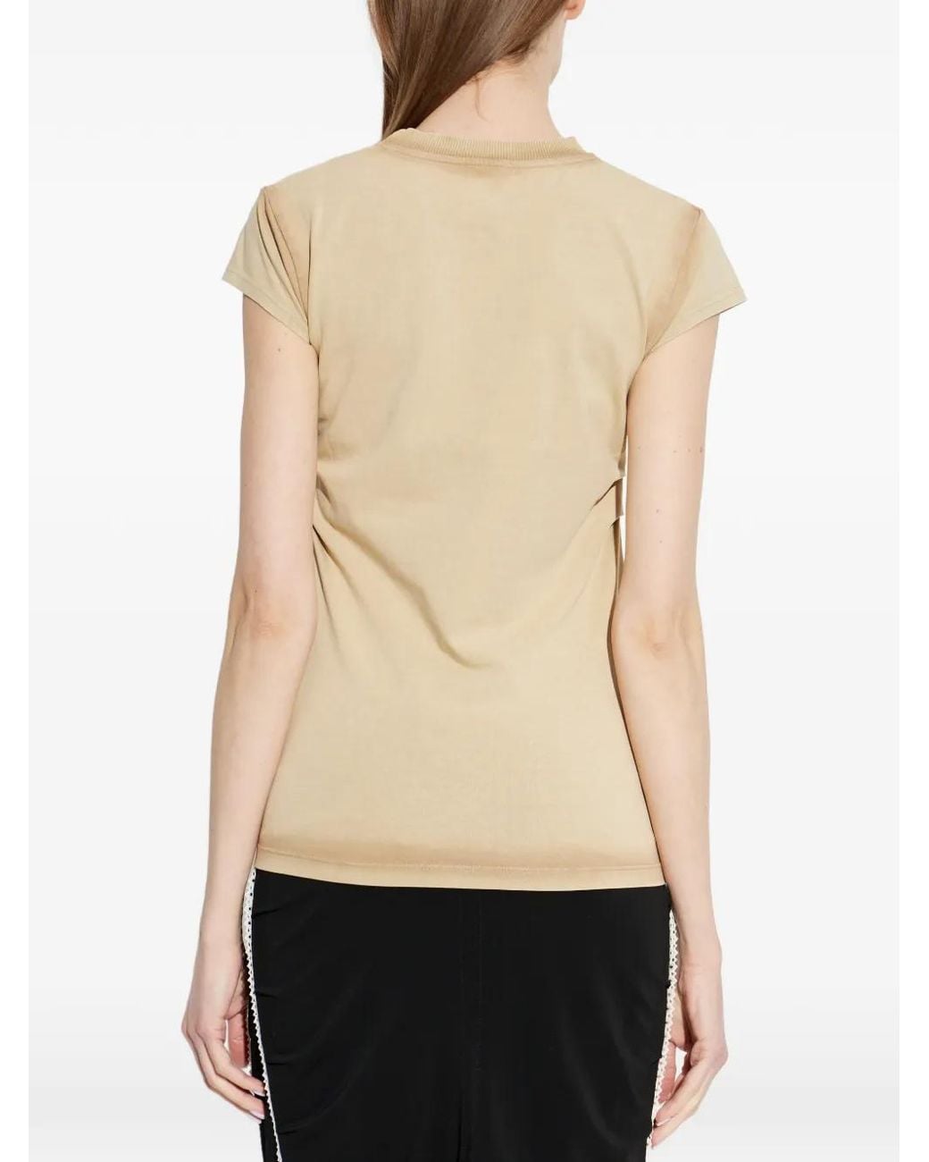 AVAVAV Natural Logo Cut-Out T-Shirt
