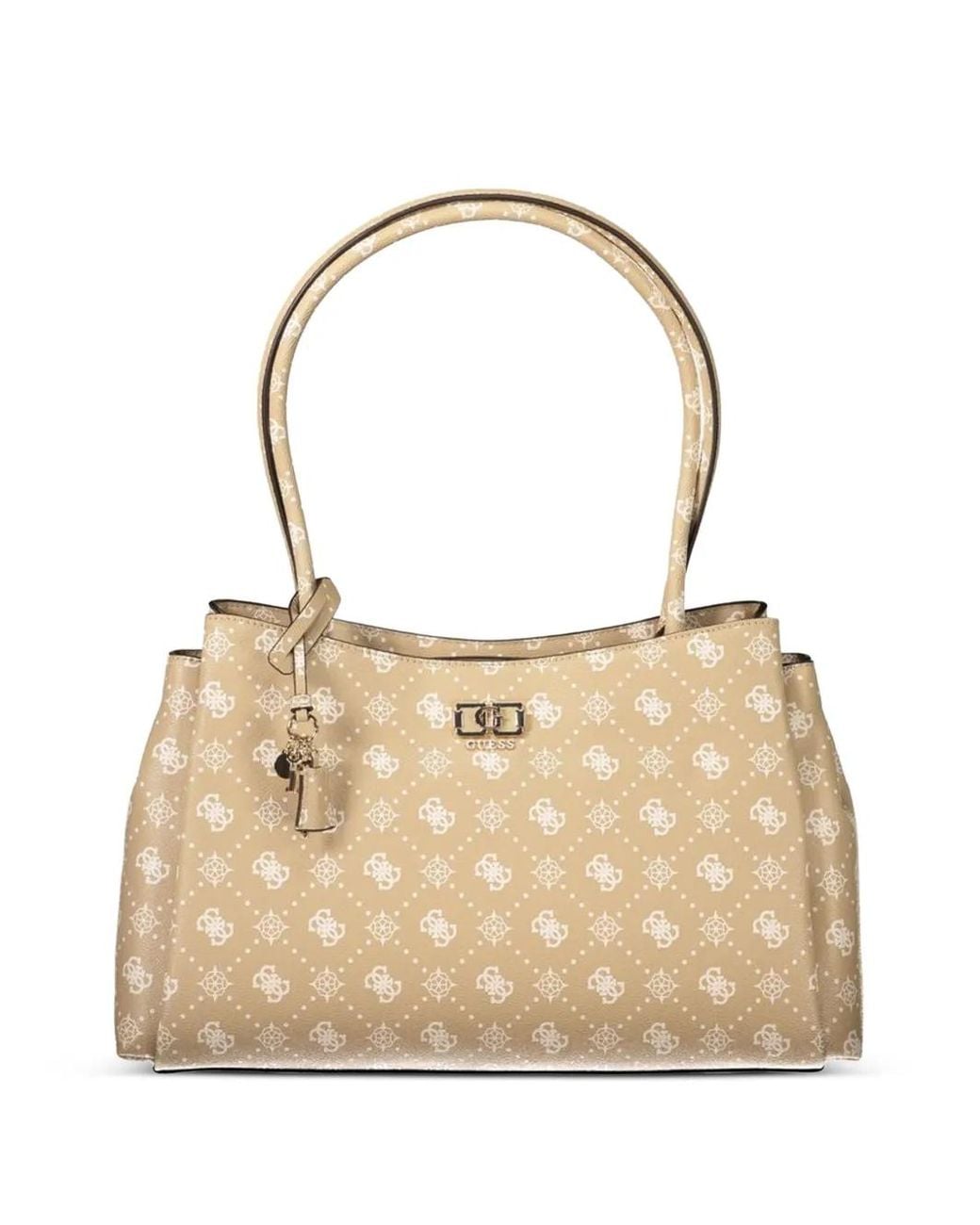 Guess Natural Logo-Print Tote Bag