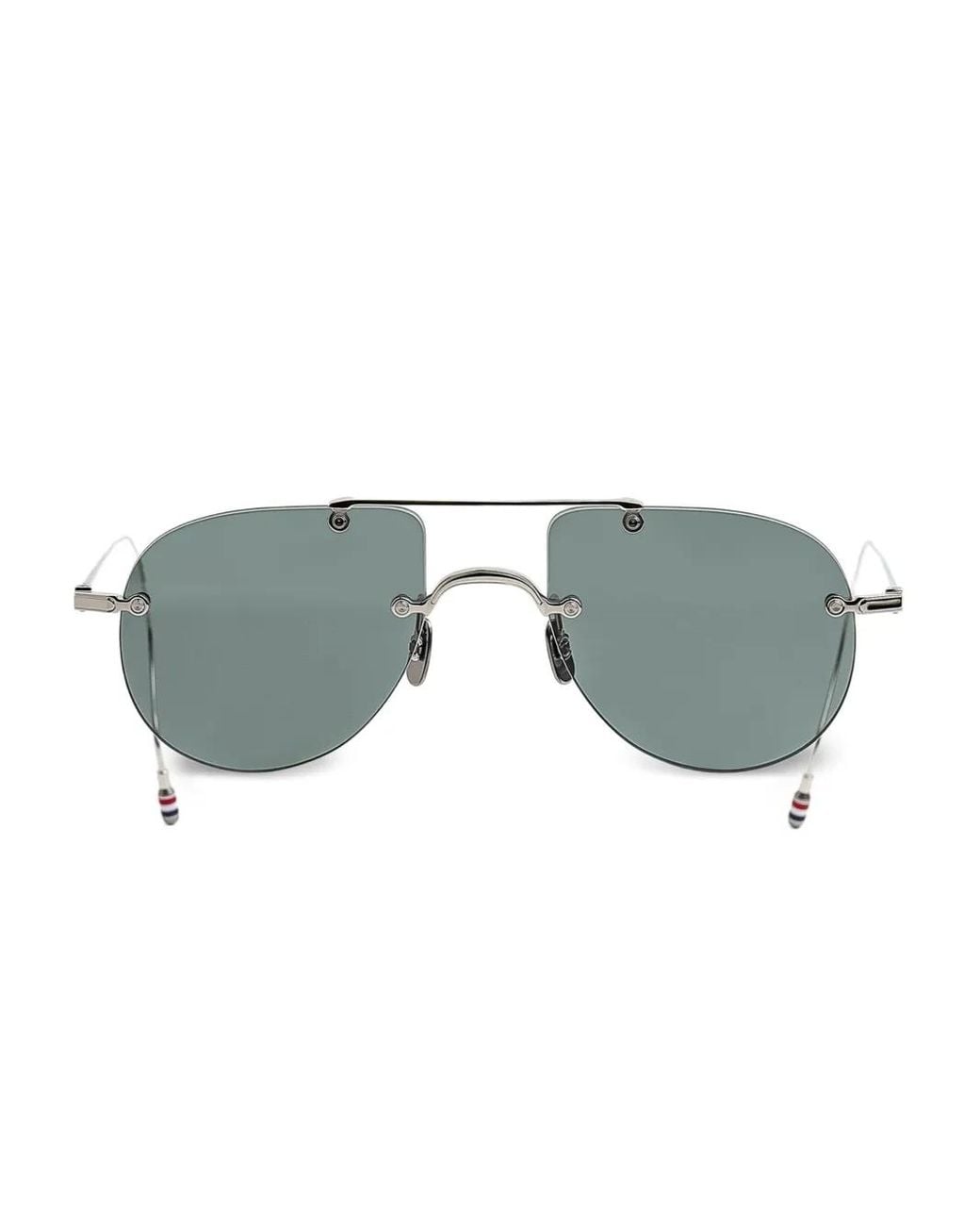 Thom Browne Metallic Pilot-Frame Sunglasses